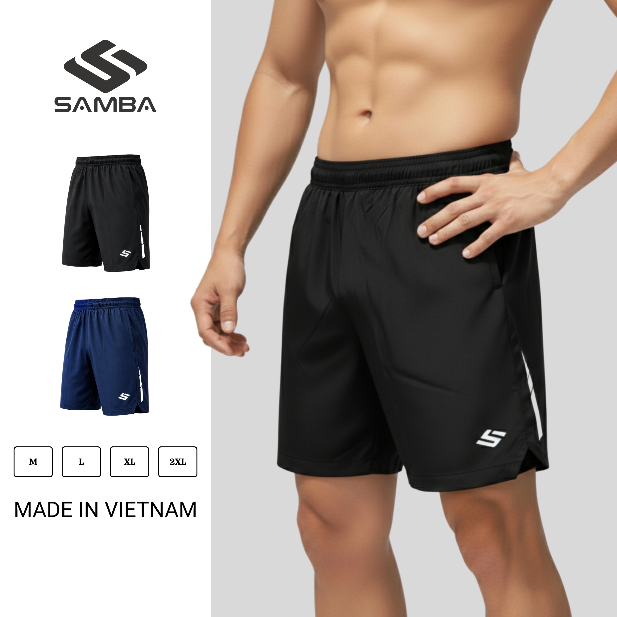 Quần Short Thể Thao Nam 2 Lớp Samba Q023