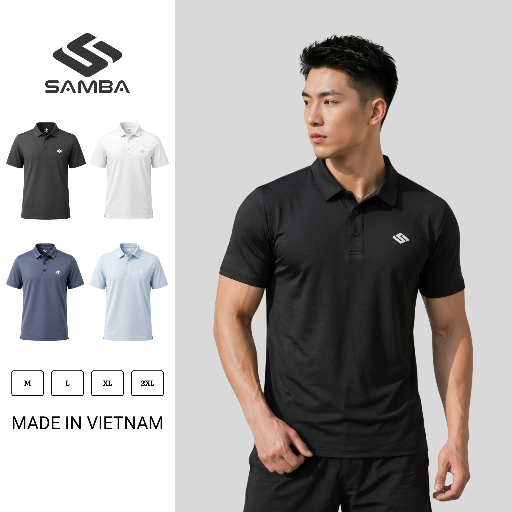 Áo polo nam Samba Hamal