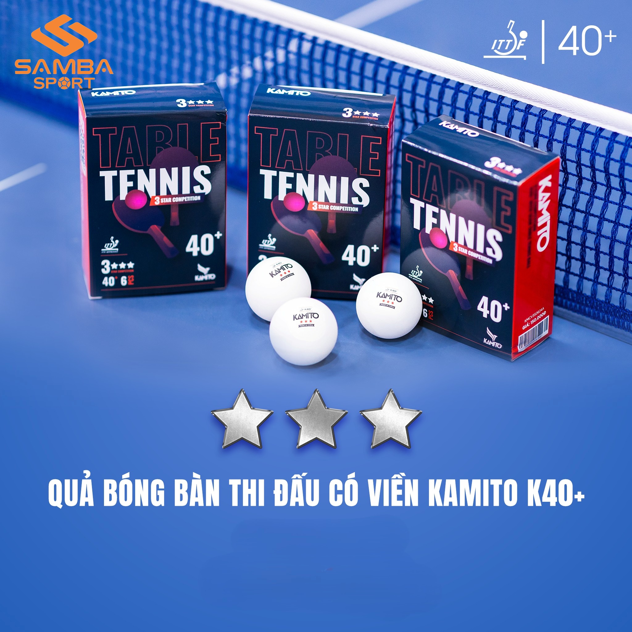 Quả bóng bàn Kamito có viền K40+