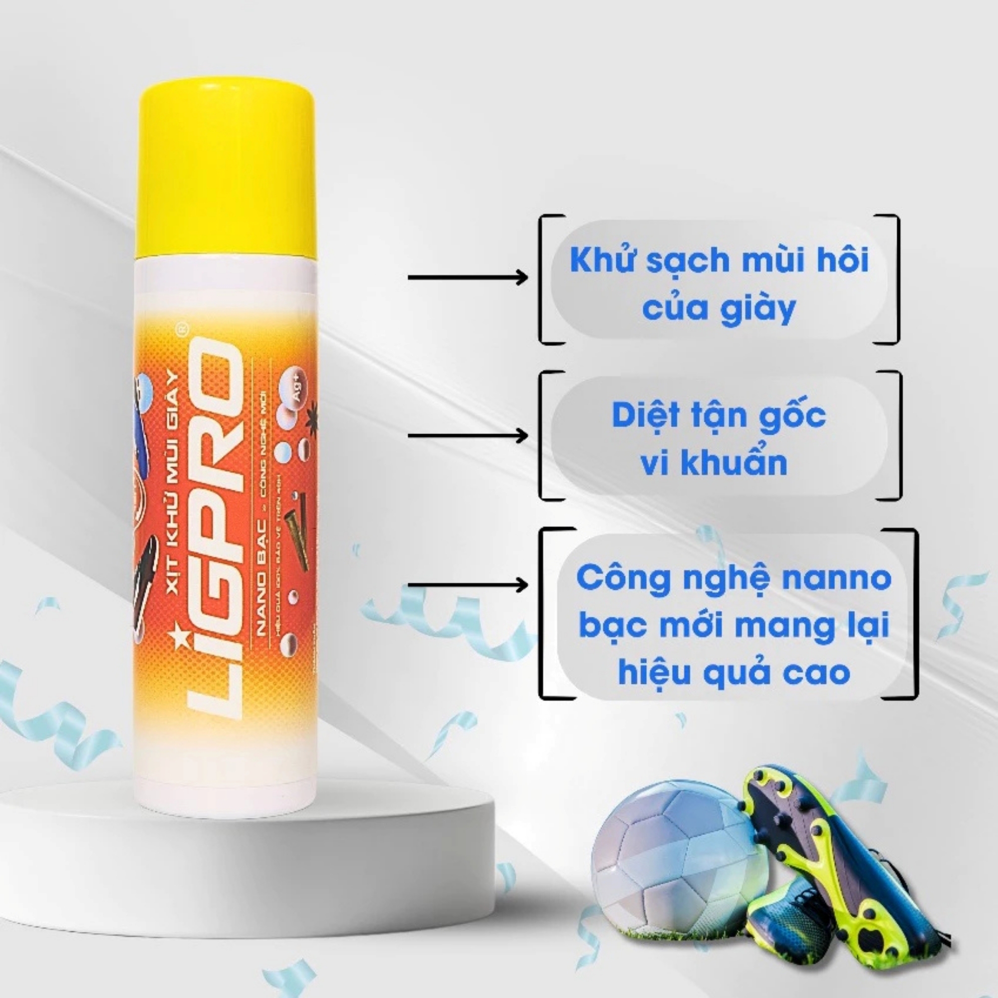 Chai xịt khử mùi giày Ligpro