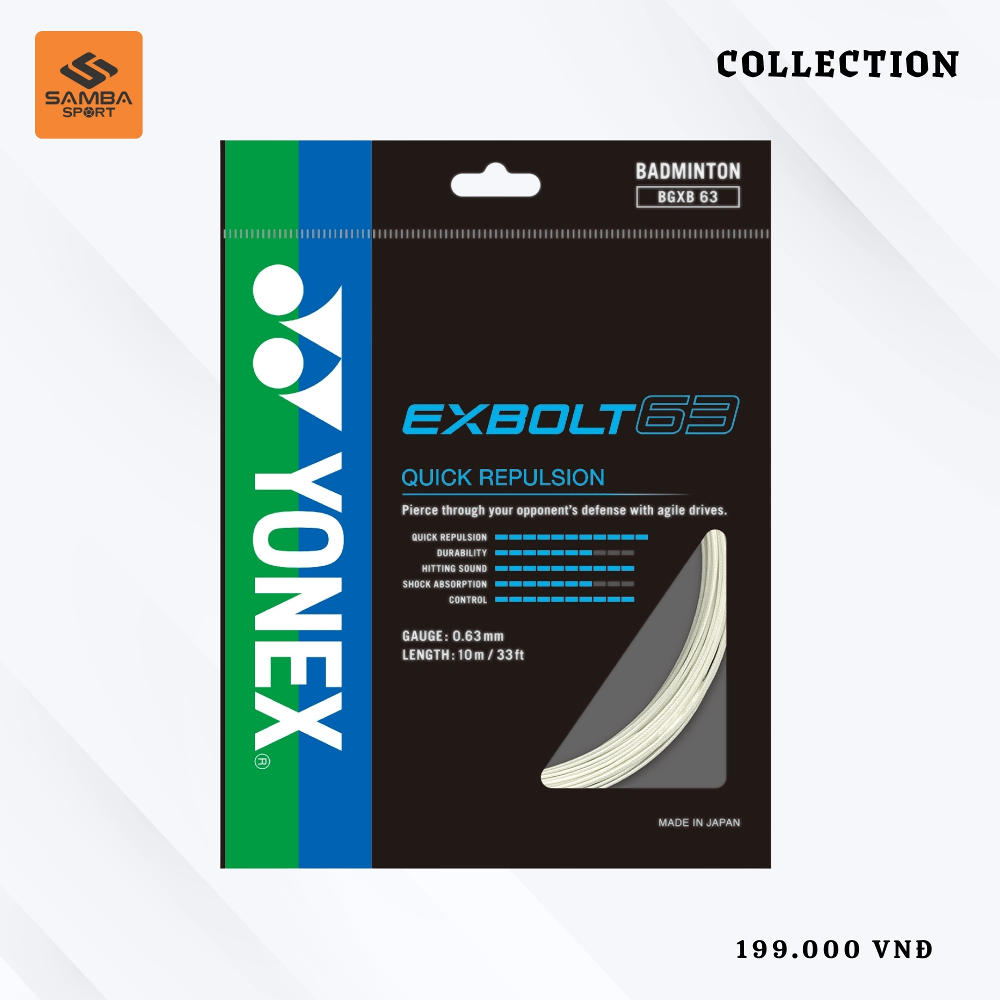 Dây vợt cầu lông Yonex Exbolt 63