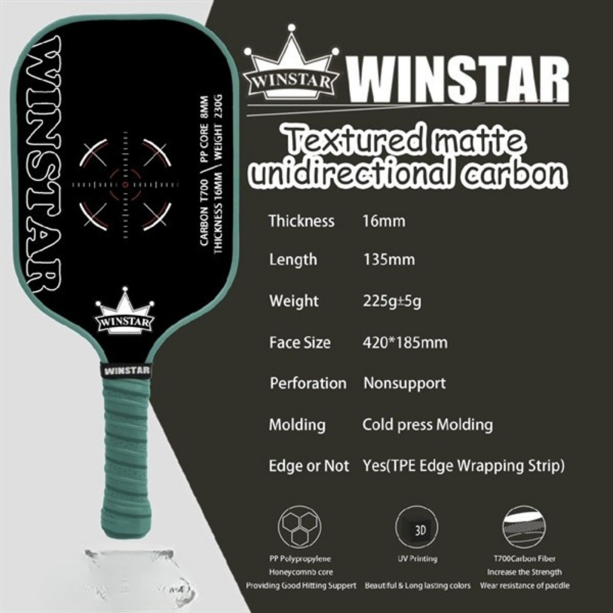 Vợt Pickleball Winstar Kabon T700