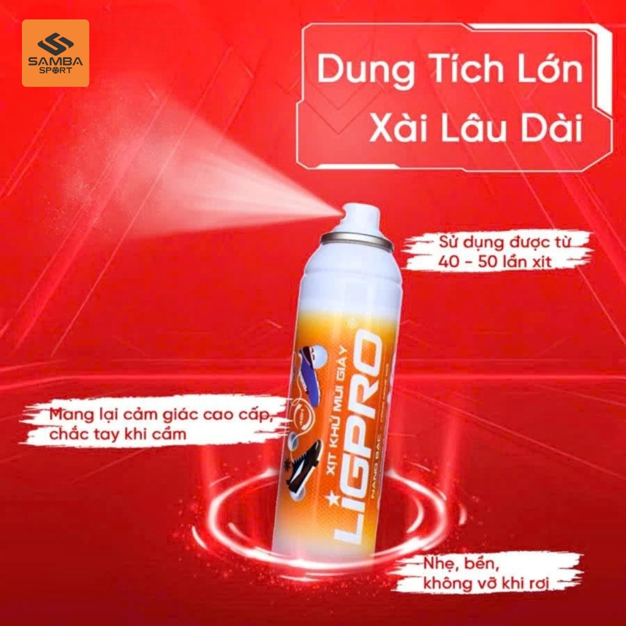 Chai xịt khử mùi giày Ligpro