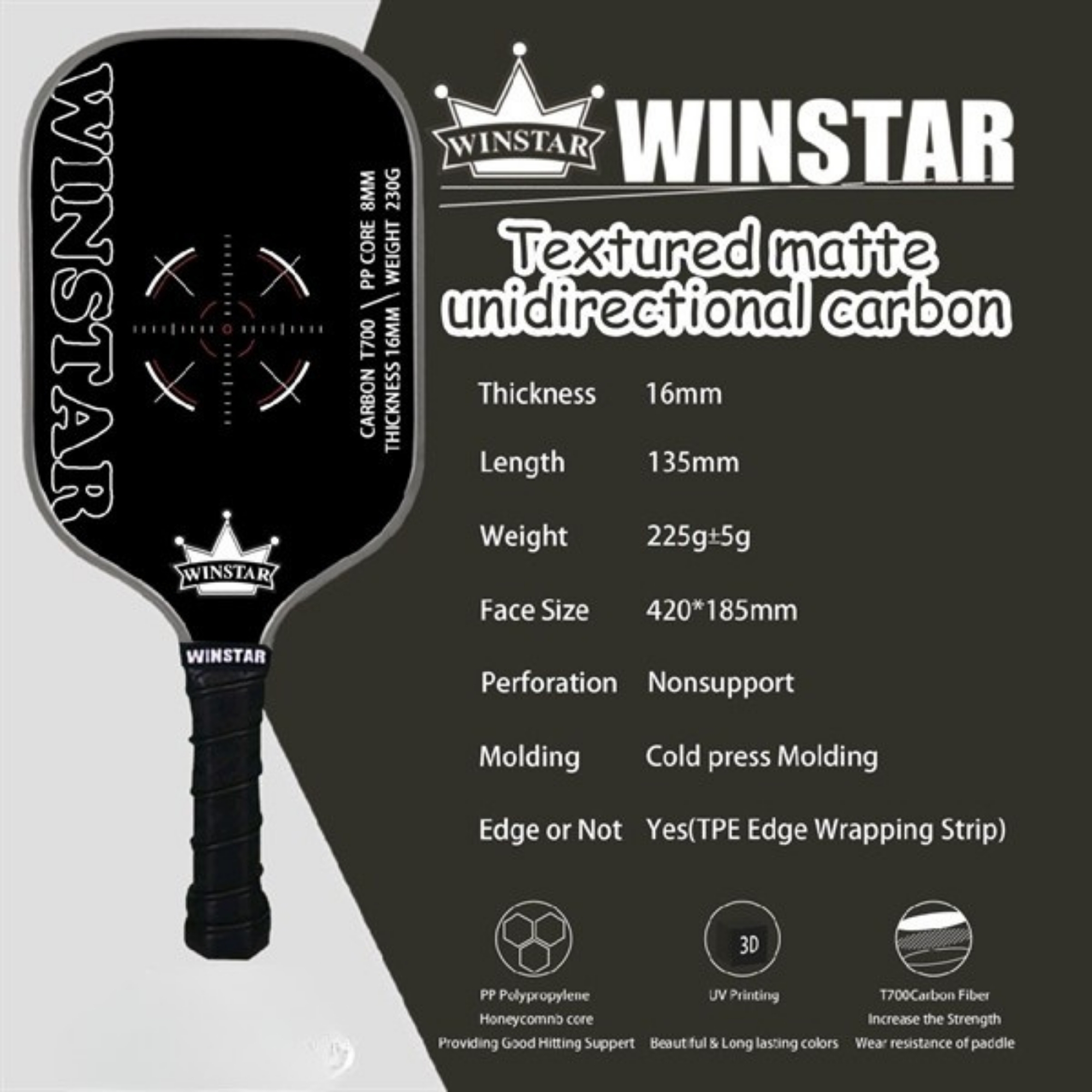 Vợt Pickleball Winstar Kabon T700