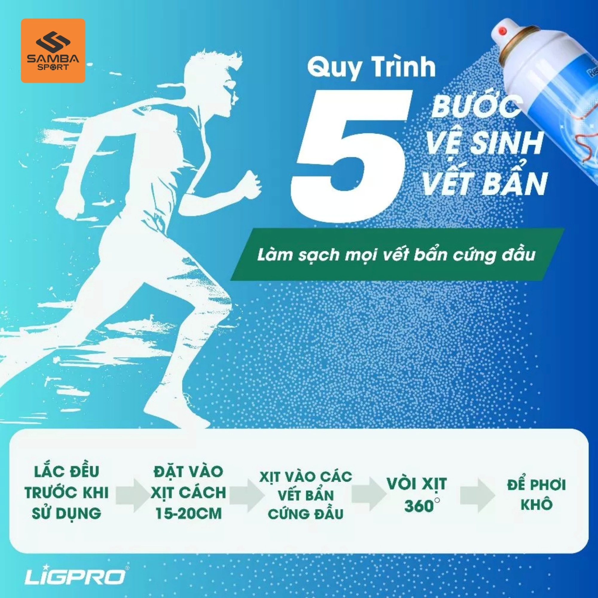 Chai xịt vệ sinh giày Ligpro 420ml