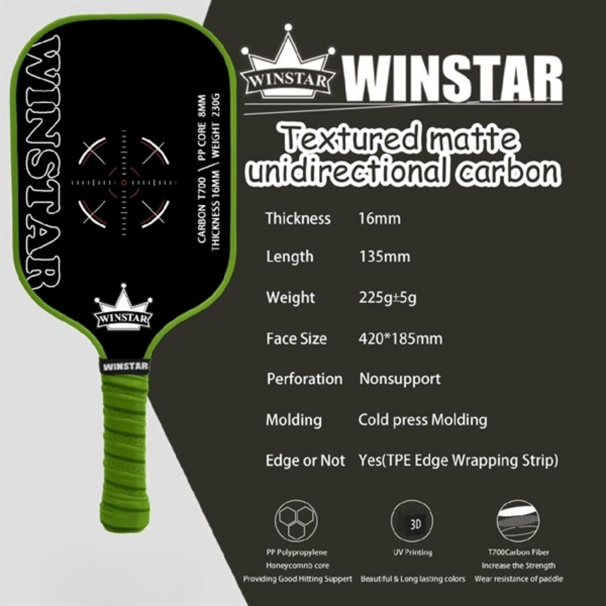 Vợt Pickleball Winstar Kabon T700