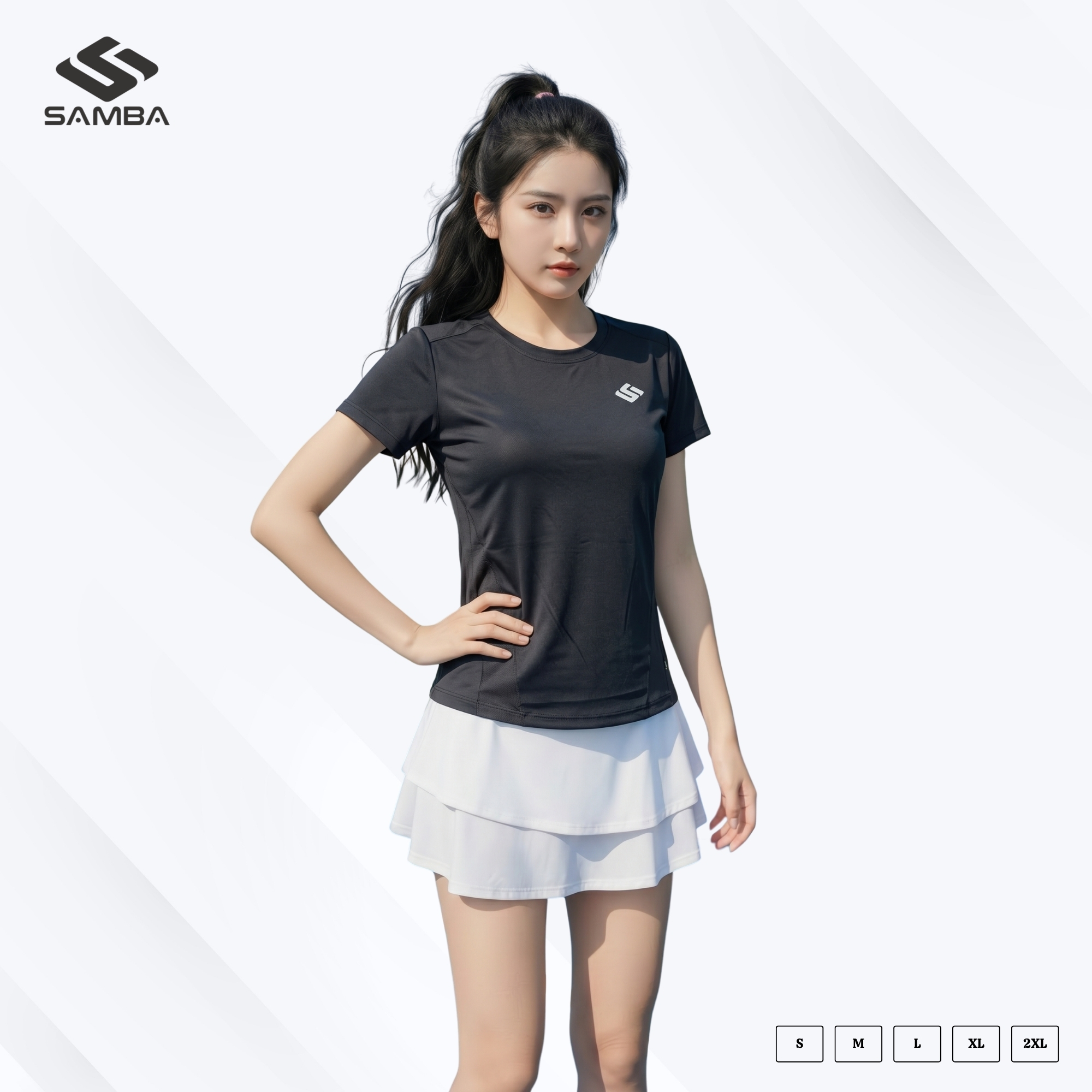 Áo thể thao nữ cổ tròn Samba Aura