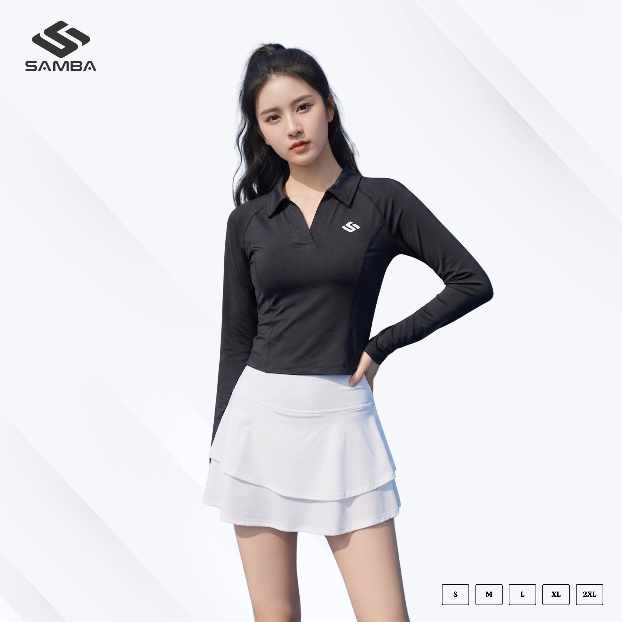Áo polo nữ tay dài Samba Swift