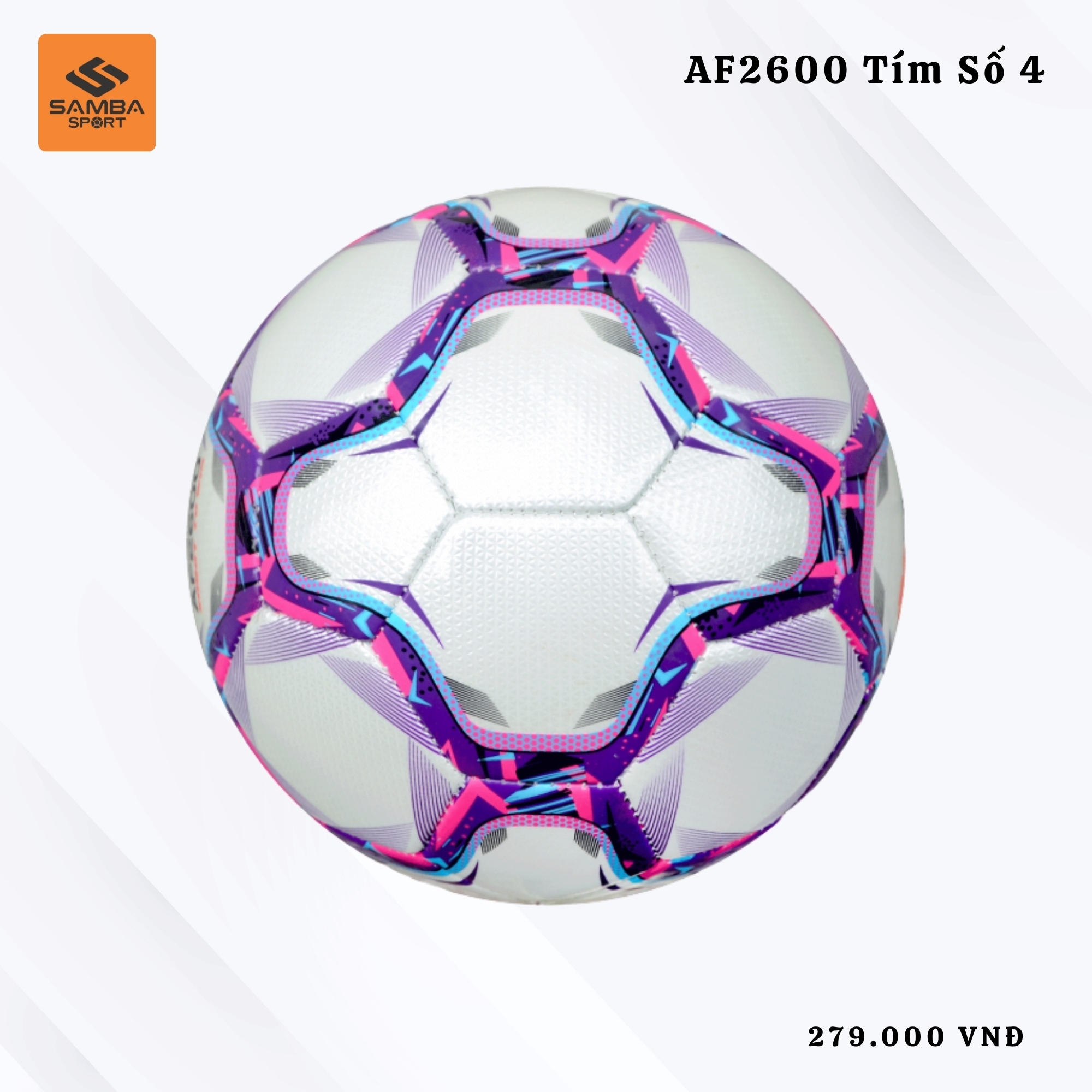 Quả bóng đá AKpro AF2600 Tím số 4