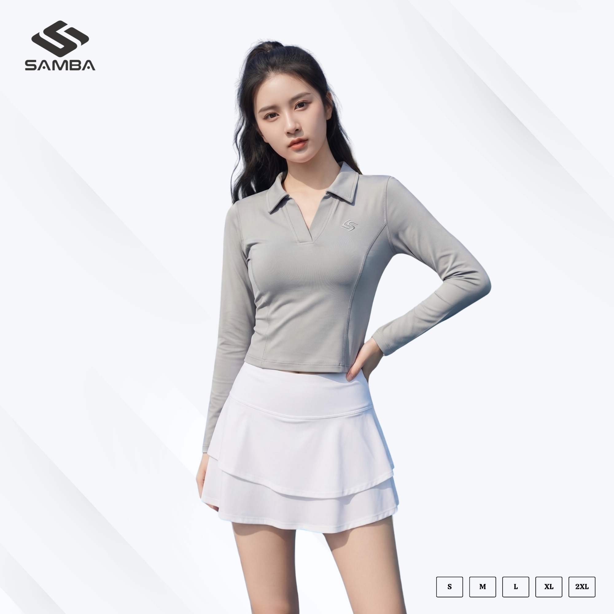 Áo polo nữ tay dài Samba Swift