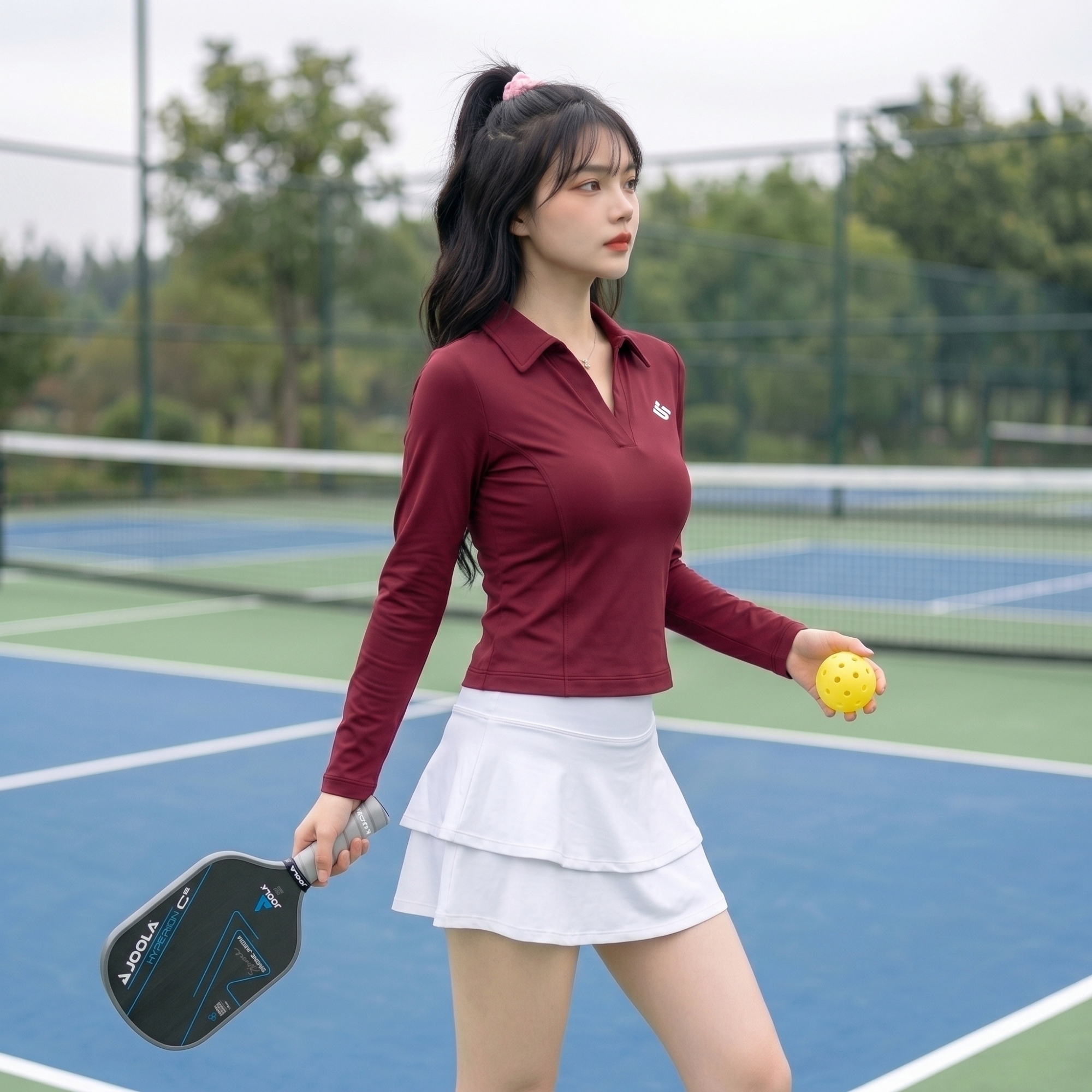 Áo polo nữ tay dài Samba Swift