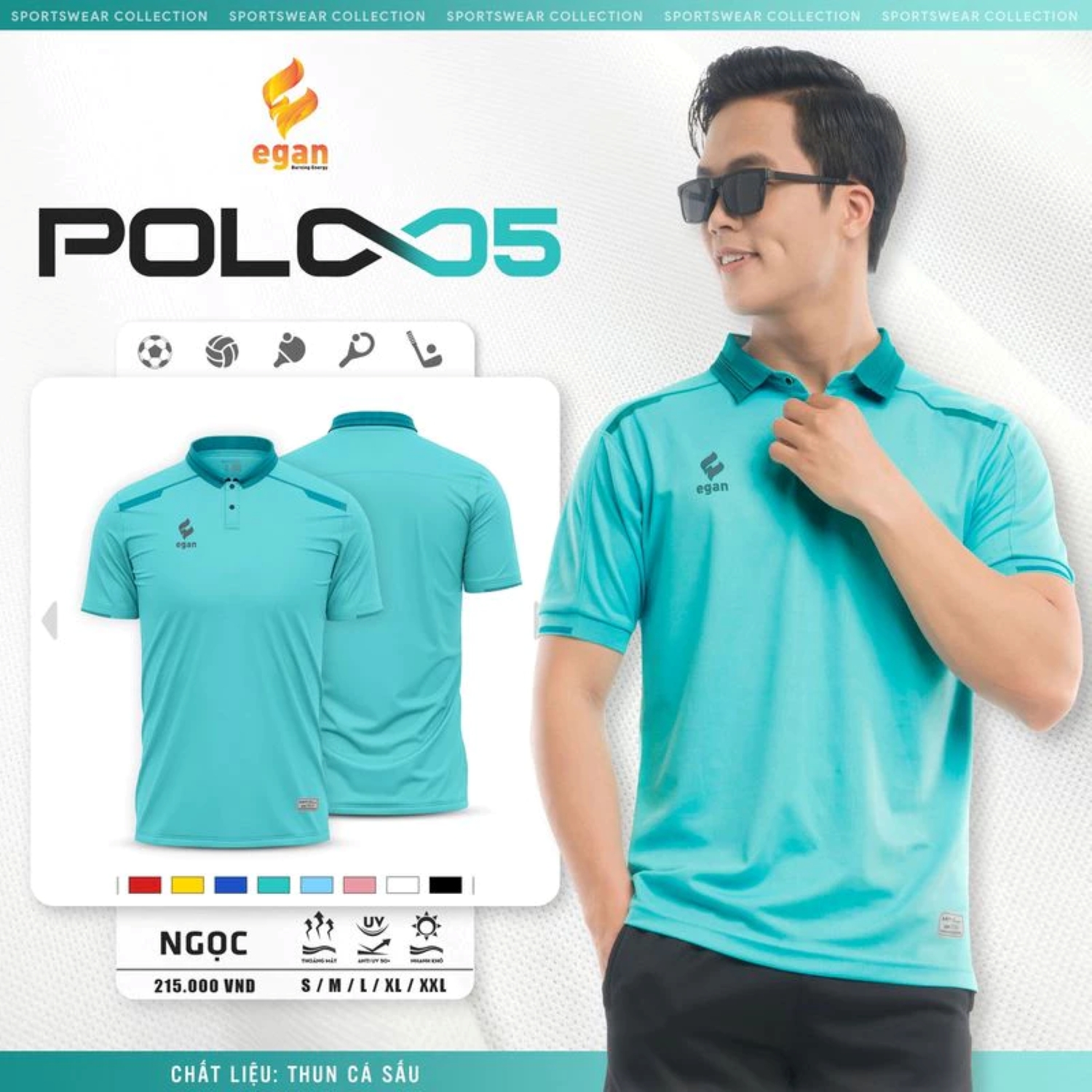 Áo polo Egan 5 UV