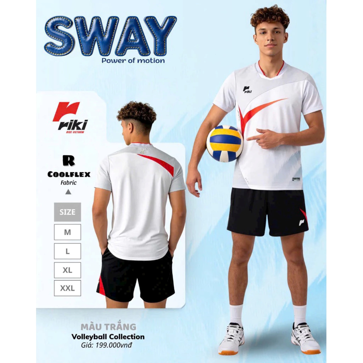 Quần áo bóng chuyền nam Riki Standard Sway