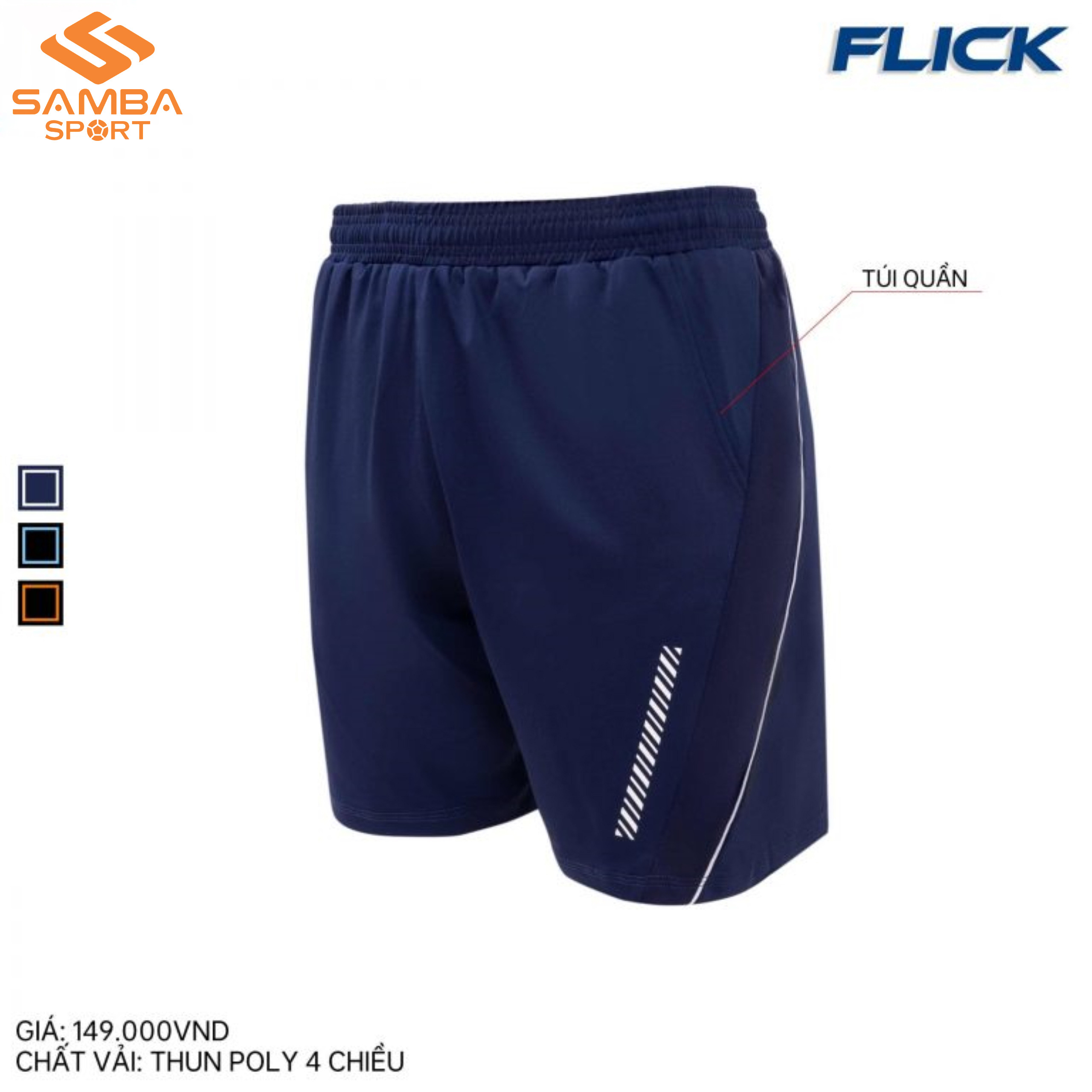 Quần short thể thao nam Justplay Flick