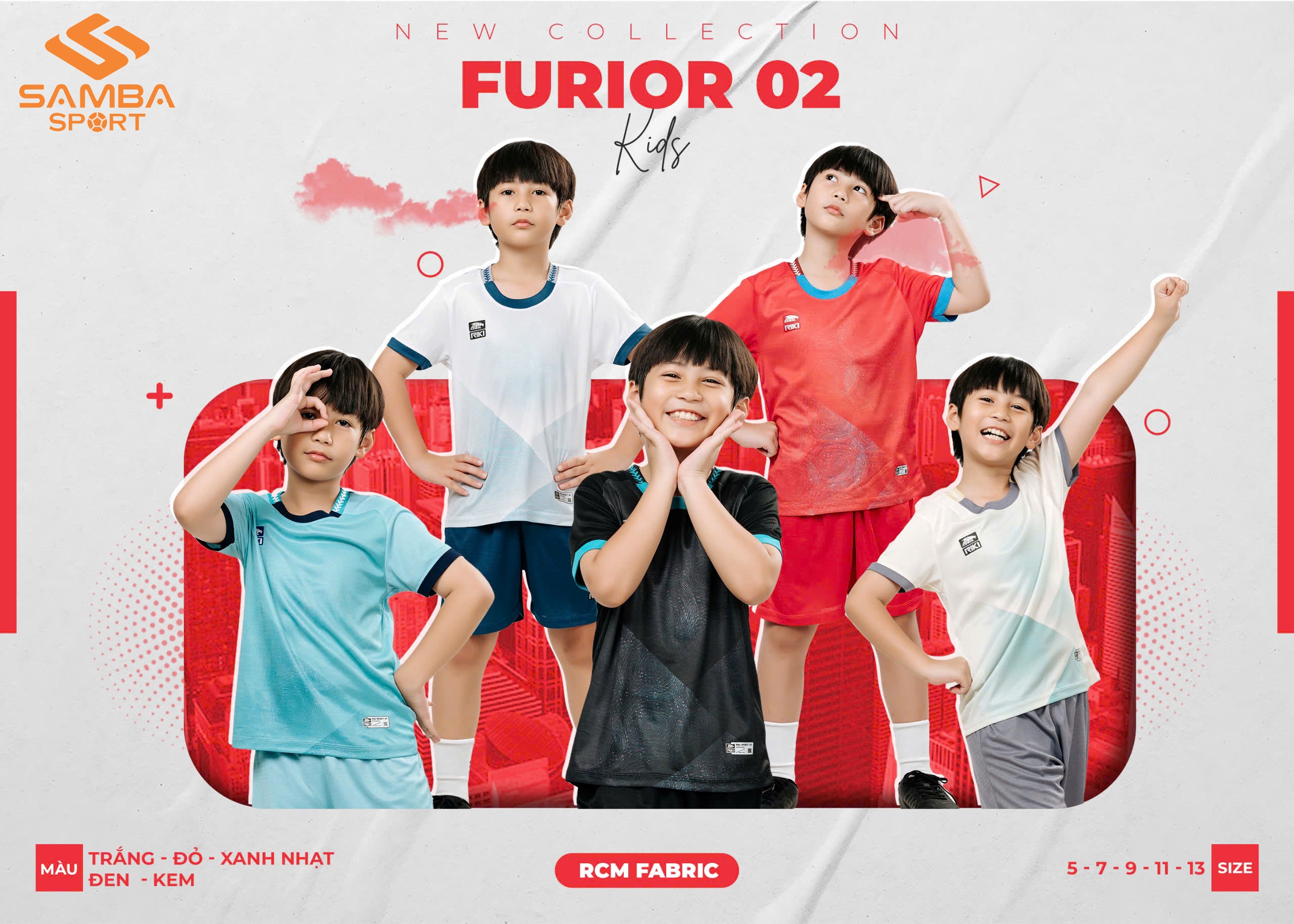 Quần áo bóng đá trẻ em Riki Furior 02