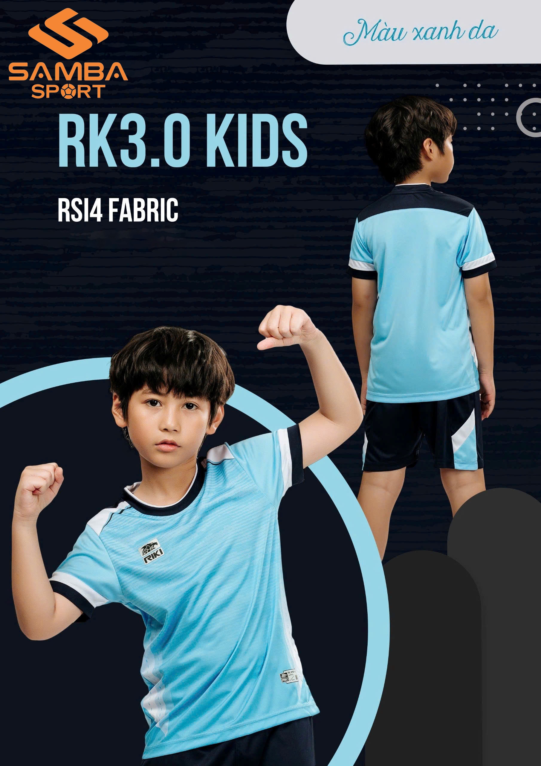 Quần áo bóng đá trẻ em Riki RK3.0