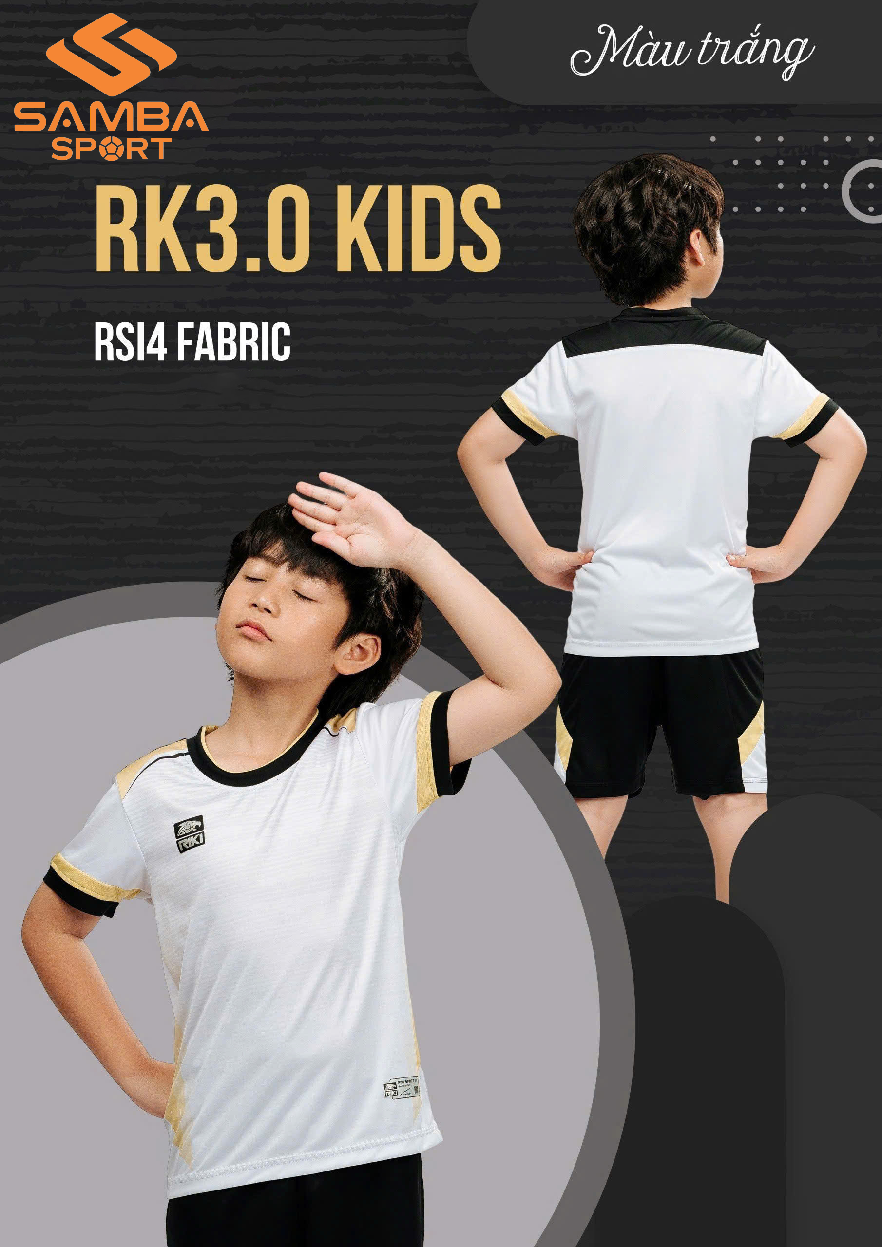 Quần áo bóng đá trẻ em Riki RK3.0