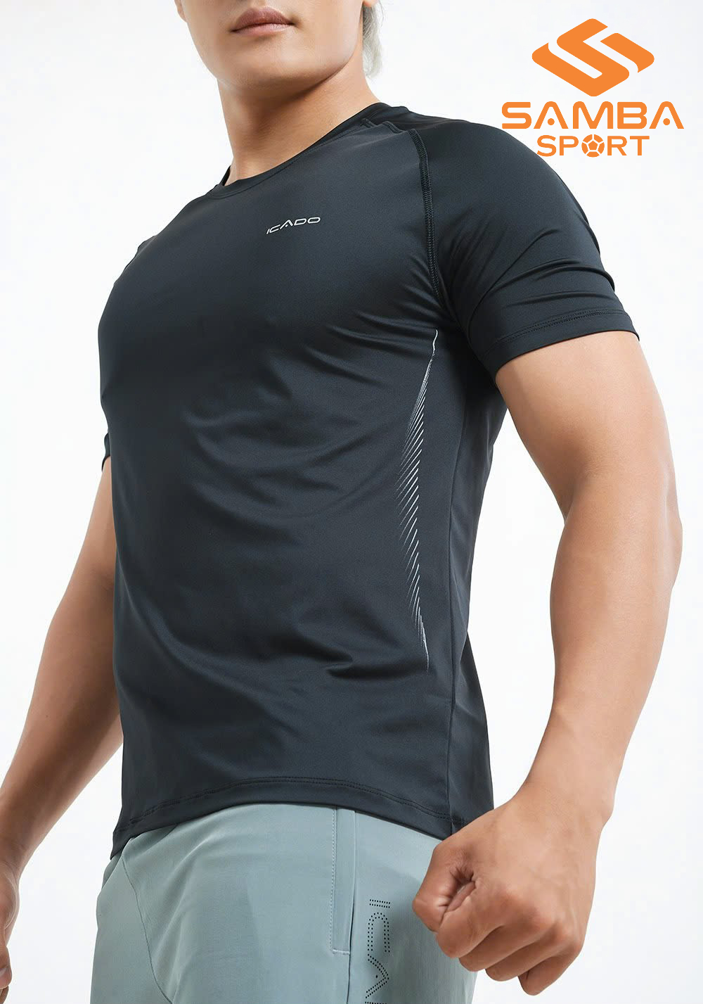 Áo cổ tròn nam Icado 24059 AT43