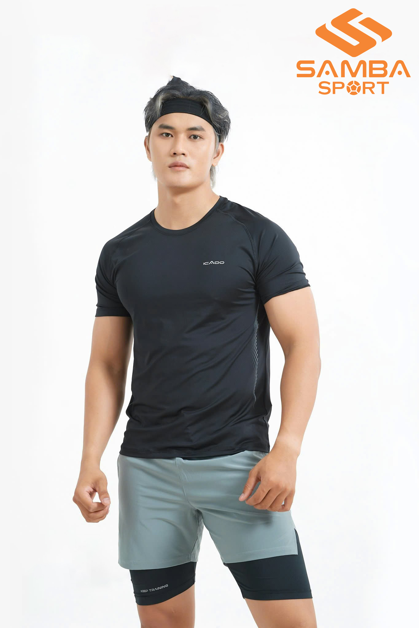 Áo cổ tròn nam Icado 24059 AT43