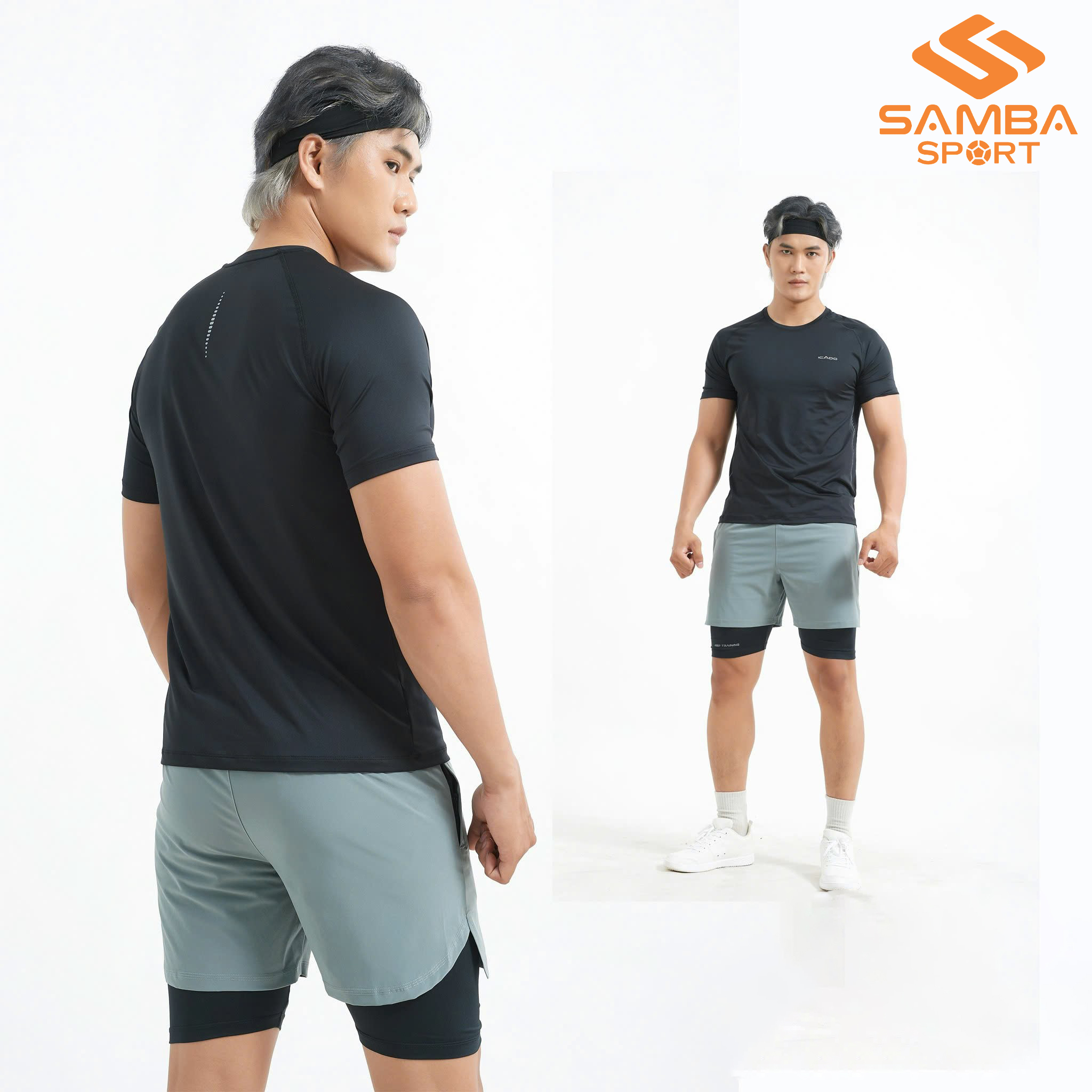 Áo cổ tròn nam Icado 24059 AT43