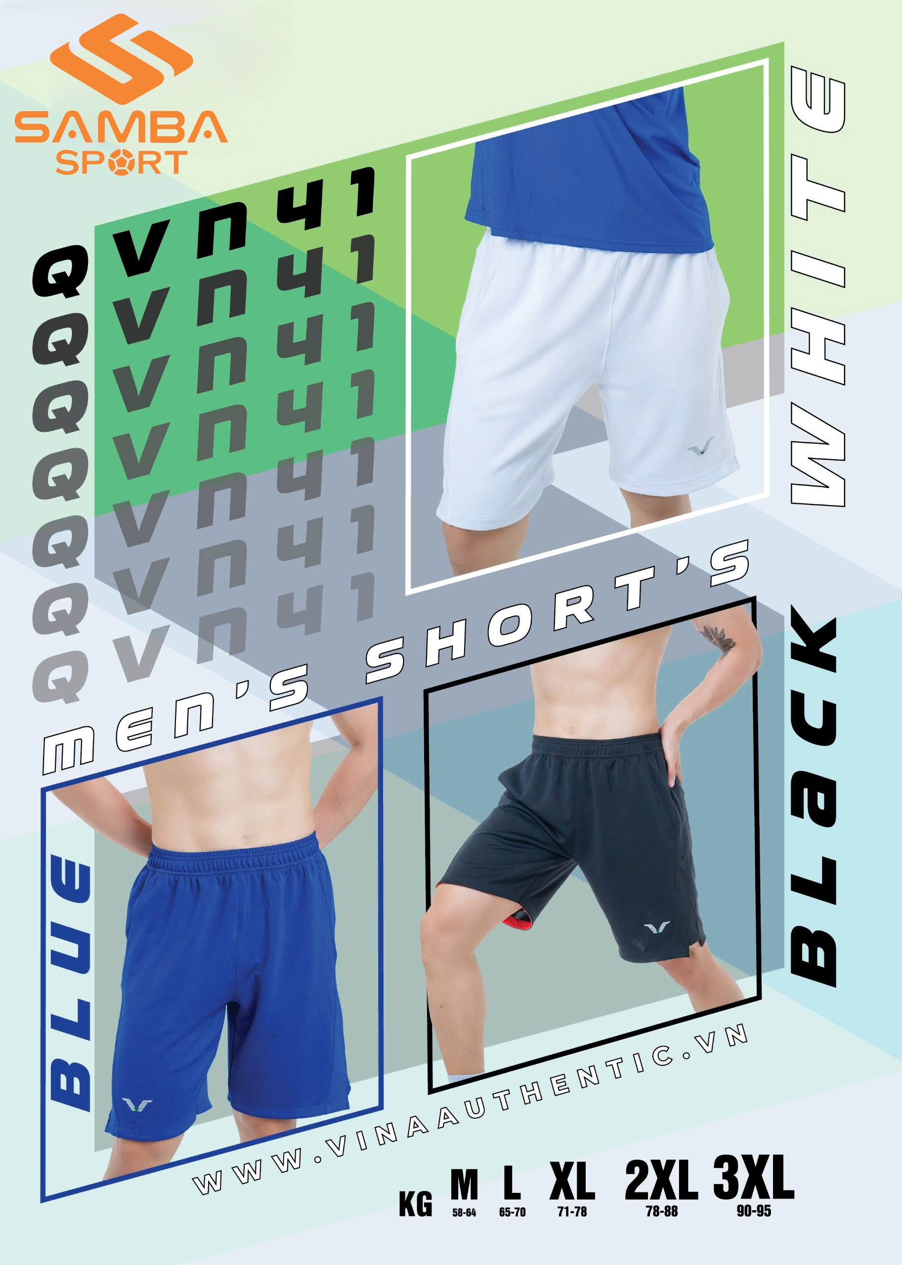 Quần đùi nam Vina Authentic QVN41