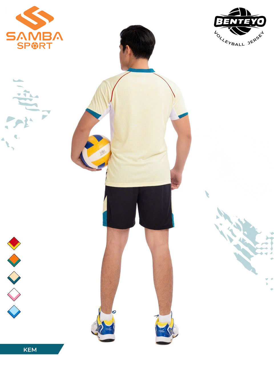 Quần áo bóng chuyền nam Justplay Benteyo