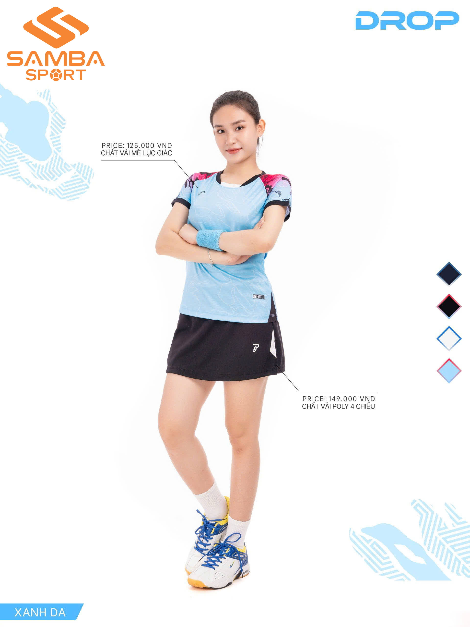 Áo thể thao nữ Justplay Drop