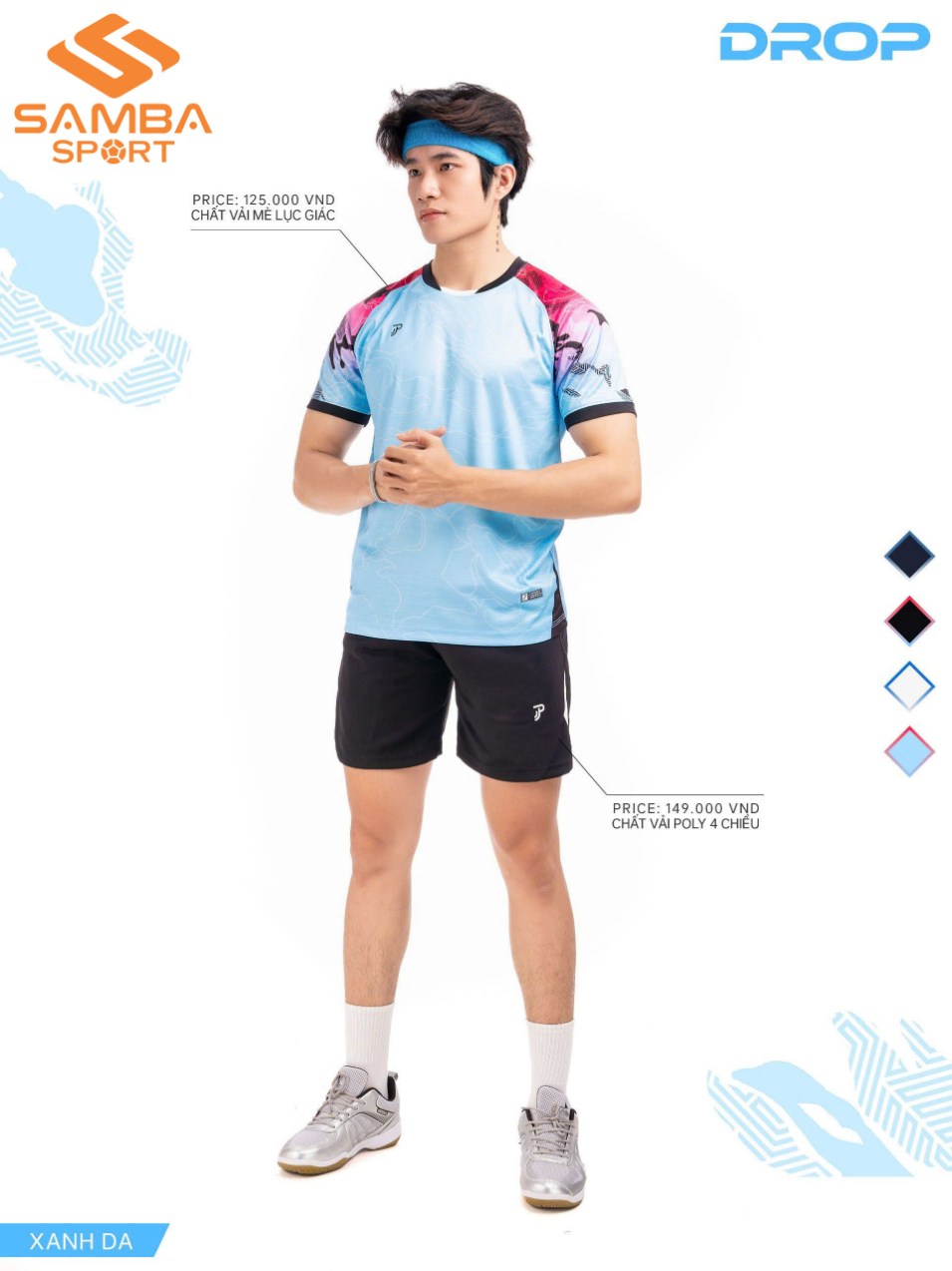 Áo thể thao nam Justplay Drop