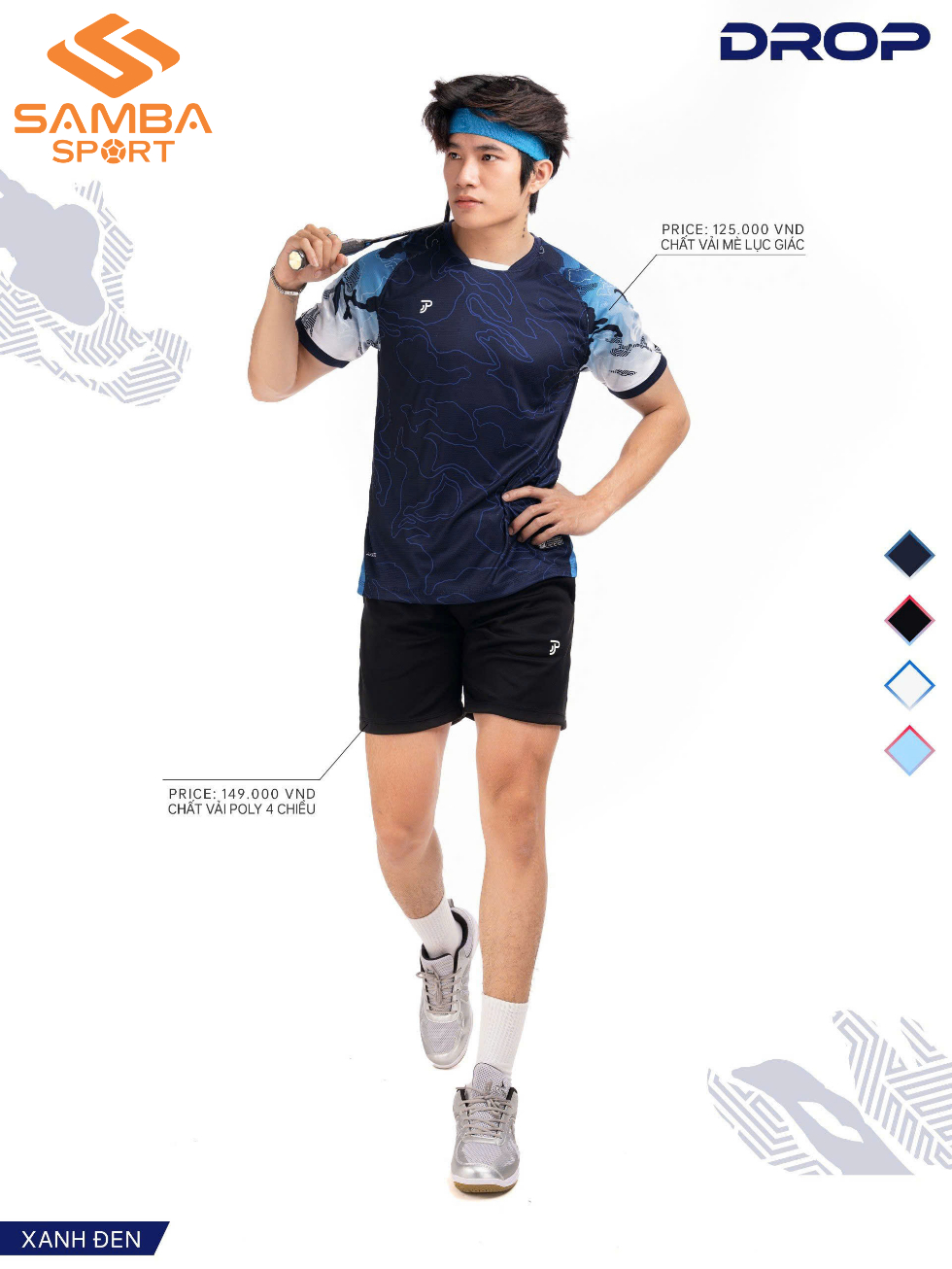 Áo thể thao nam Justplay Drop