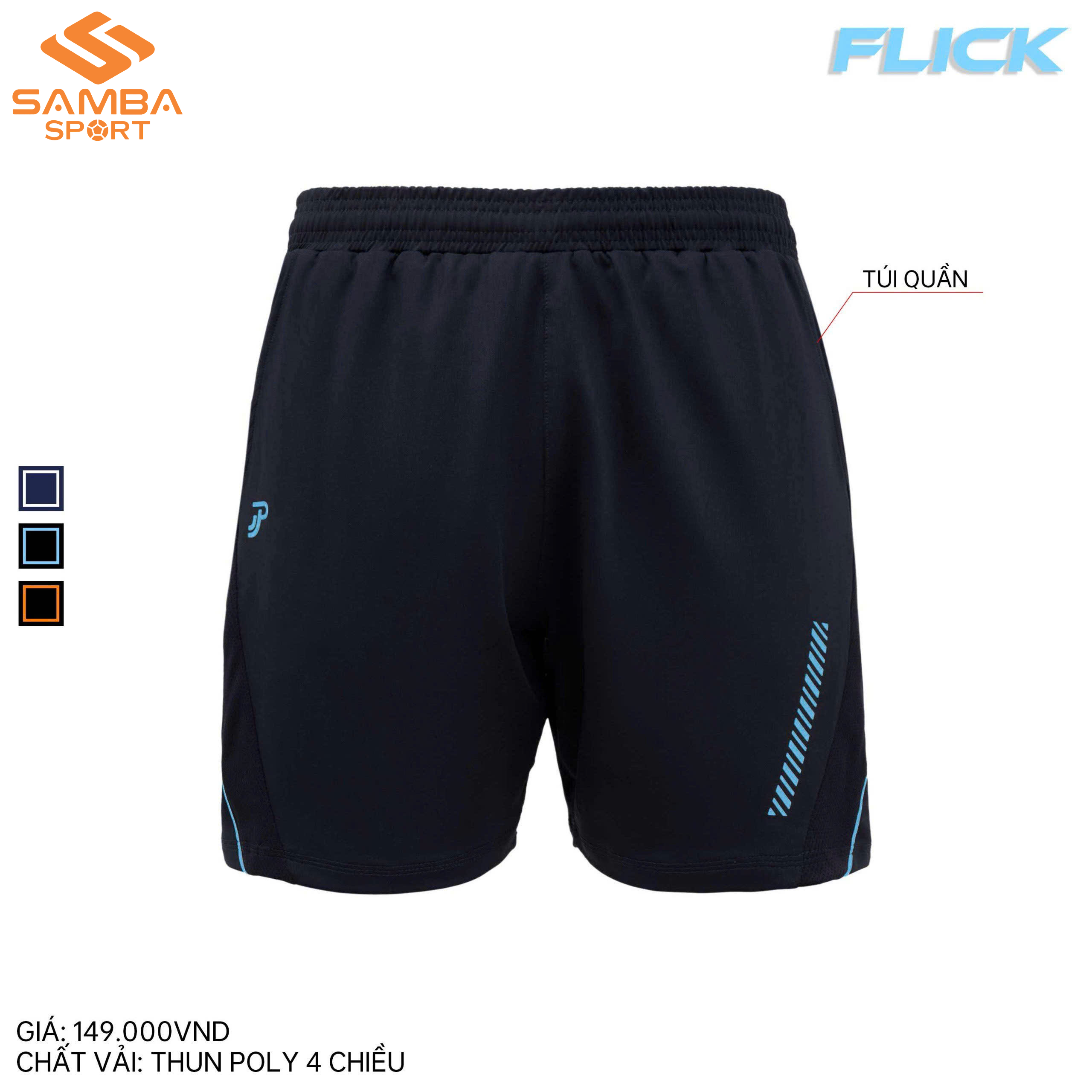 Quần short thể thao nam Justplay Flick