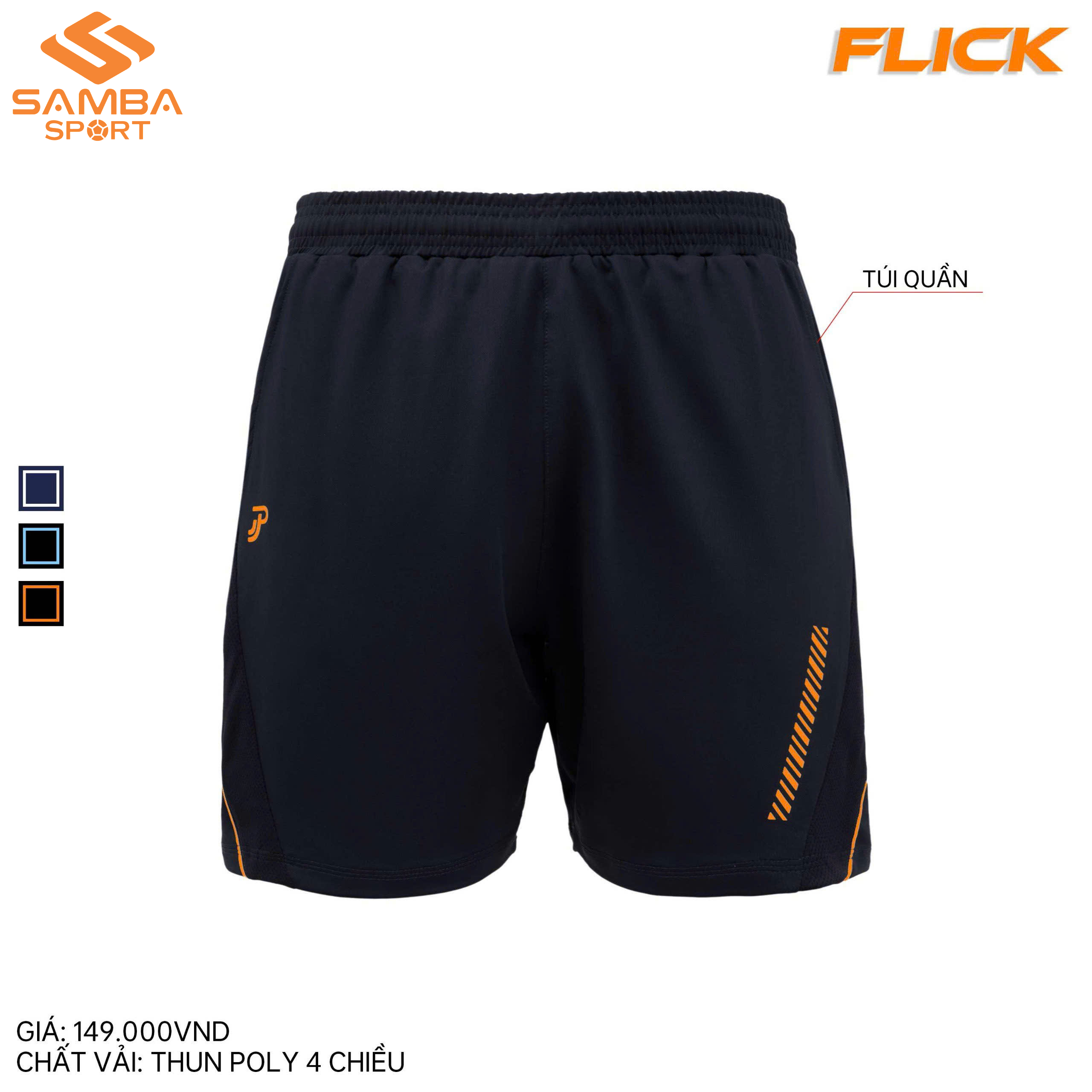 Quần short thể thao nam Justplay Flick