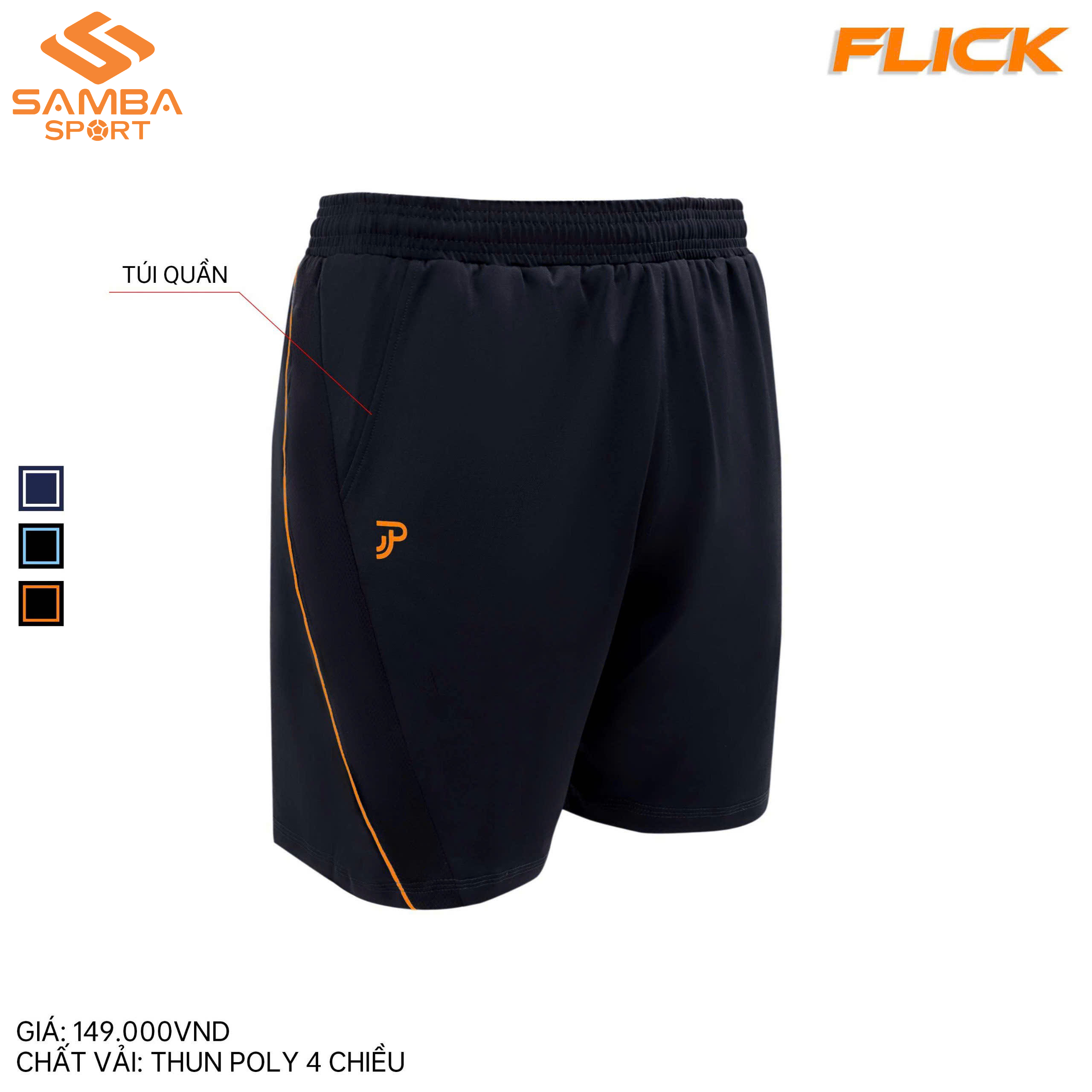 Quần short thể thao nam Justplay Flick