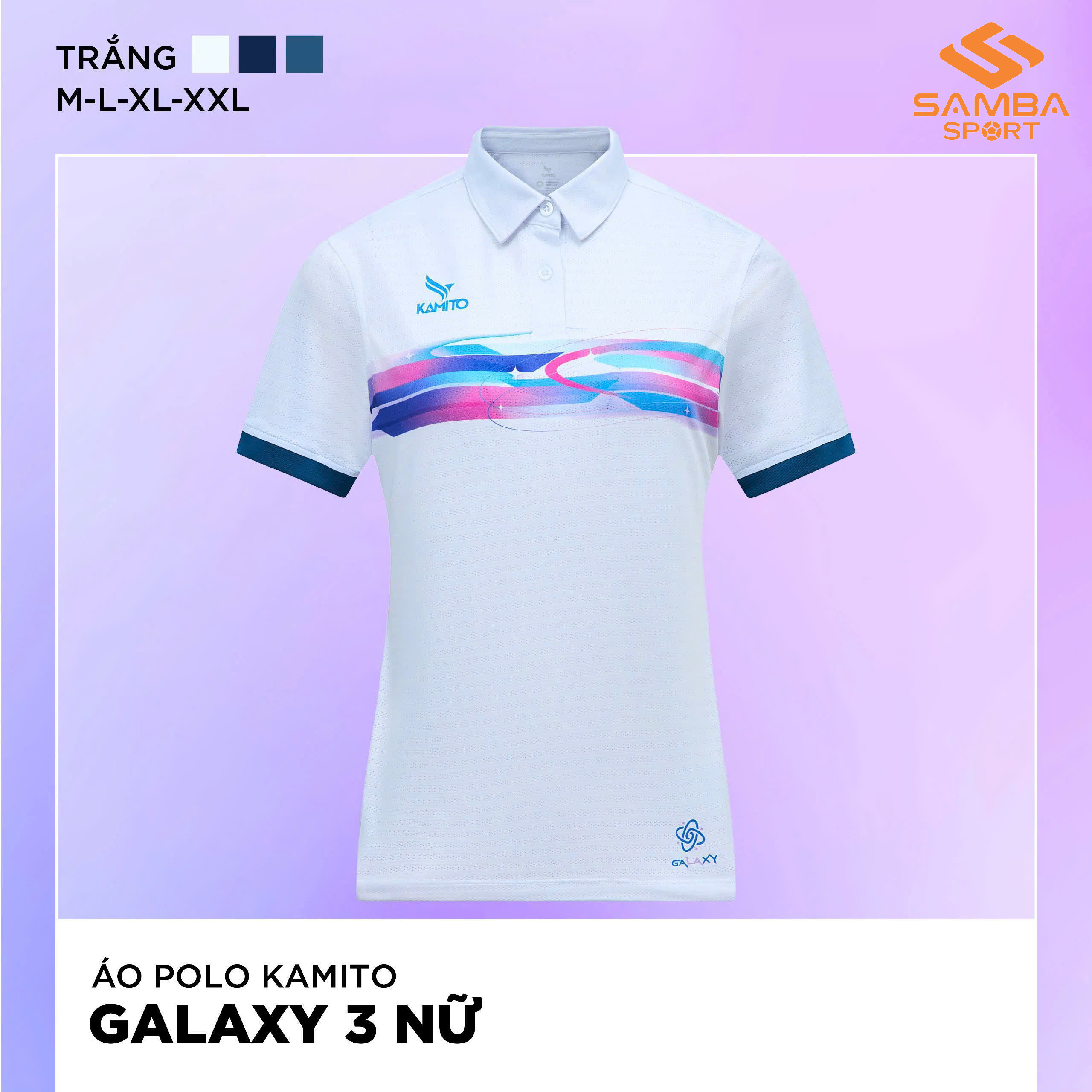 Áo Thể Thao Nữ Kamito Cổ Bẻ Galaxy 3