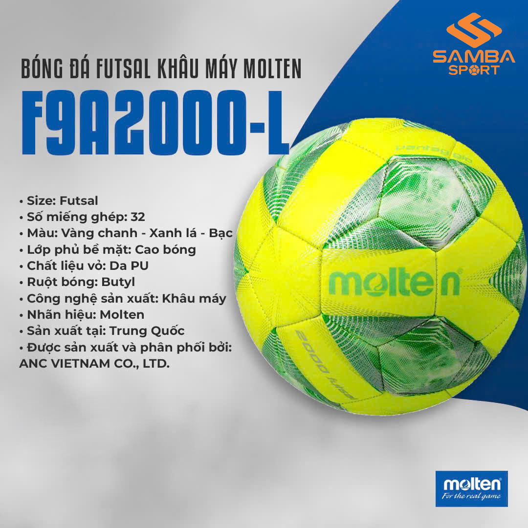 Bóng đá futsal Molten F9 A2000-L