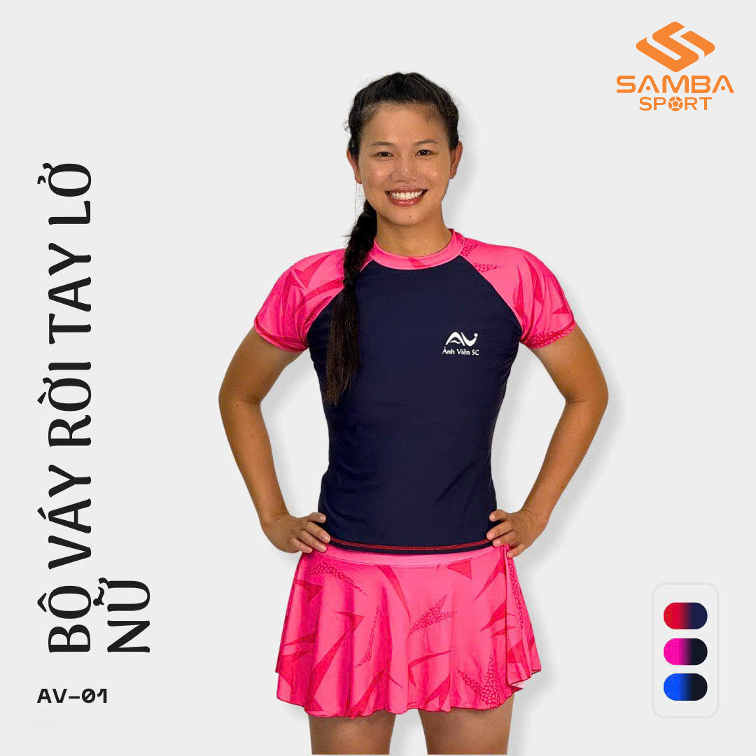 Bộ váy bơi Ánh Viên tay ngắn AV01