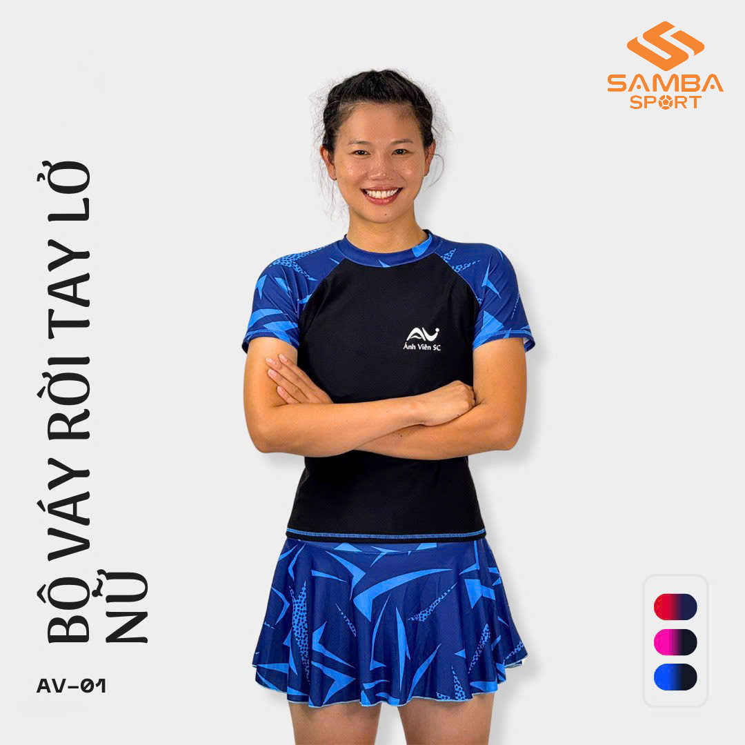 Bộ váy bơi Ánh Viên tay ngắn AV01