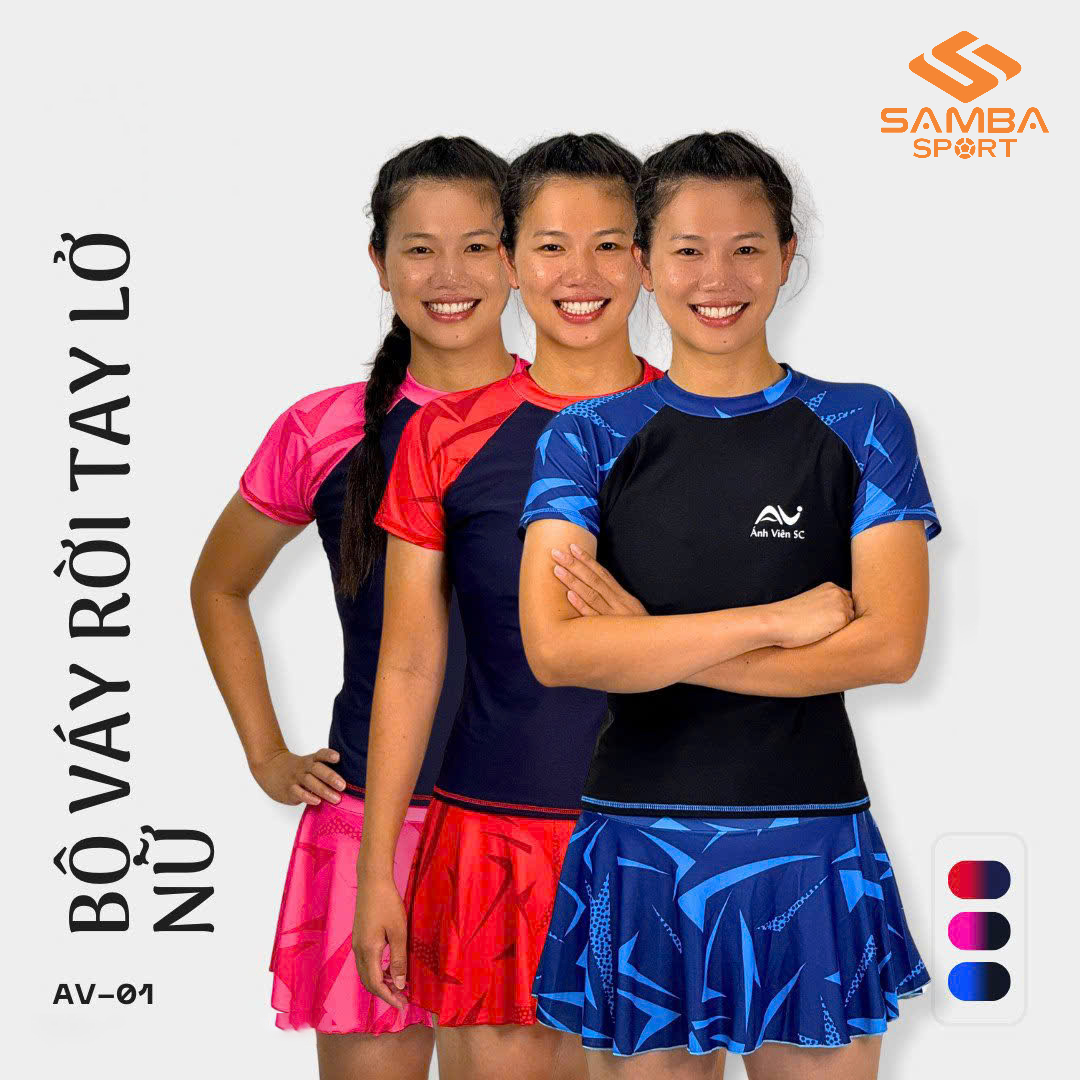 Bộ váy bơi Ánh Viên tay ngắn AV01
