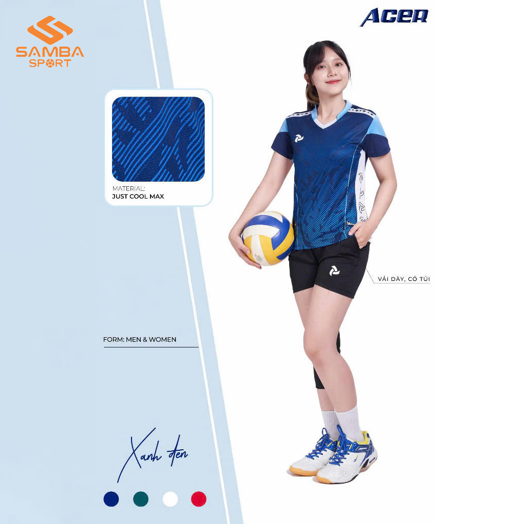 Quần áo bóng chuyền nữ Justplay ACER