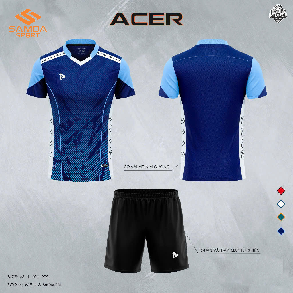 Quần áo bóng chuyền nam Justplay ACER