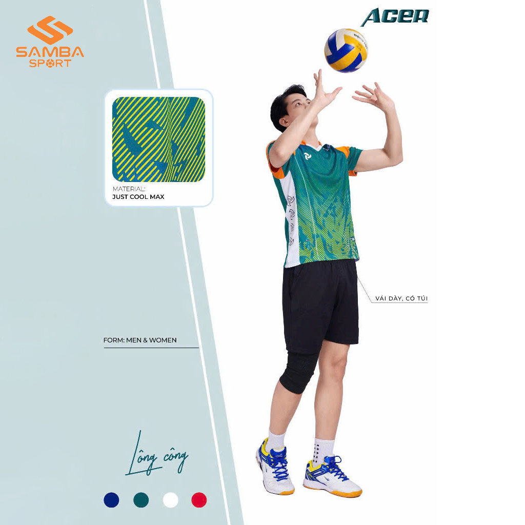 Quần áo bóng chuyền nam Justplay ACER
