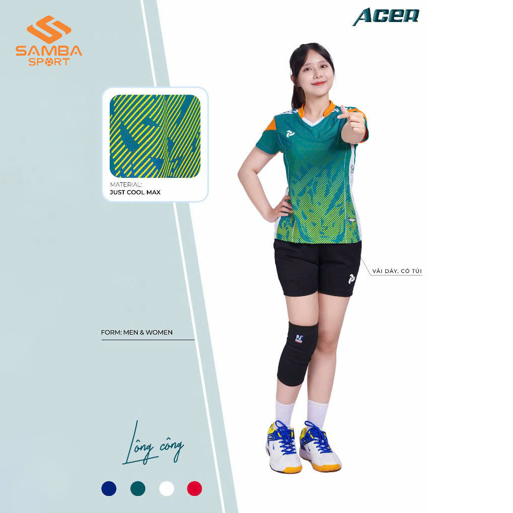 Quần áo bóng chuyền nữ Justplay ACER