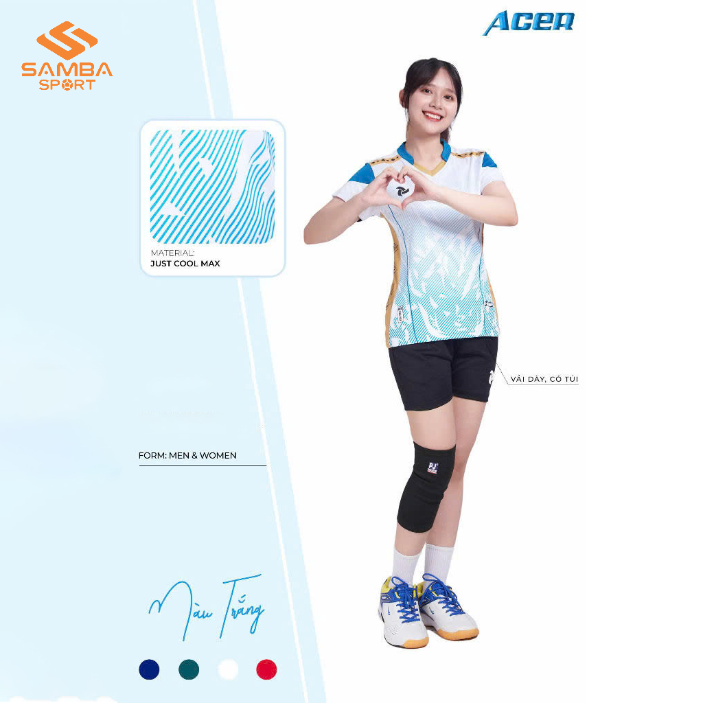 Quần áo bóng chuyền nữ Justplay ACER