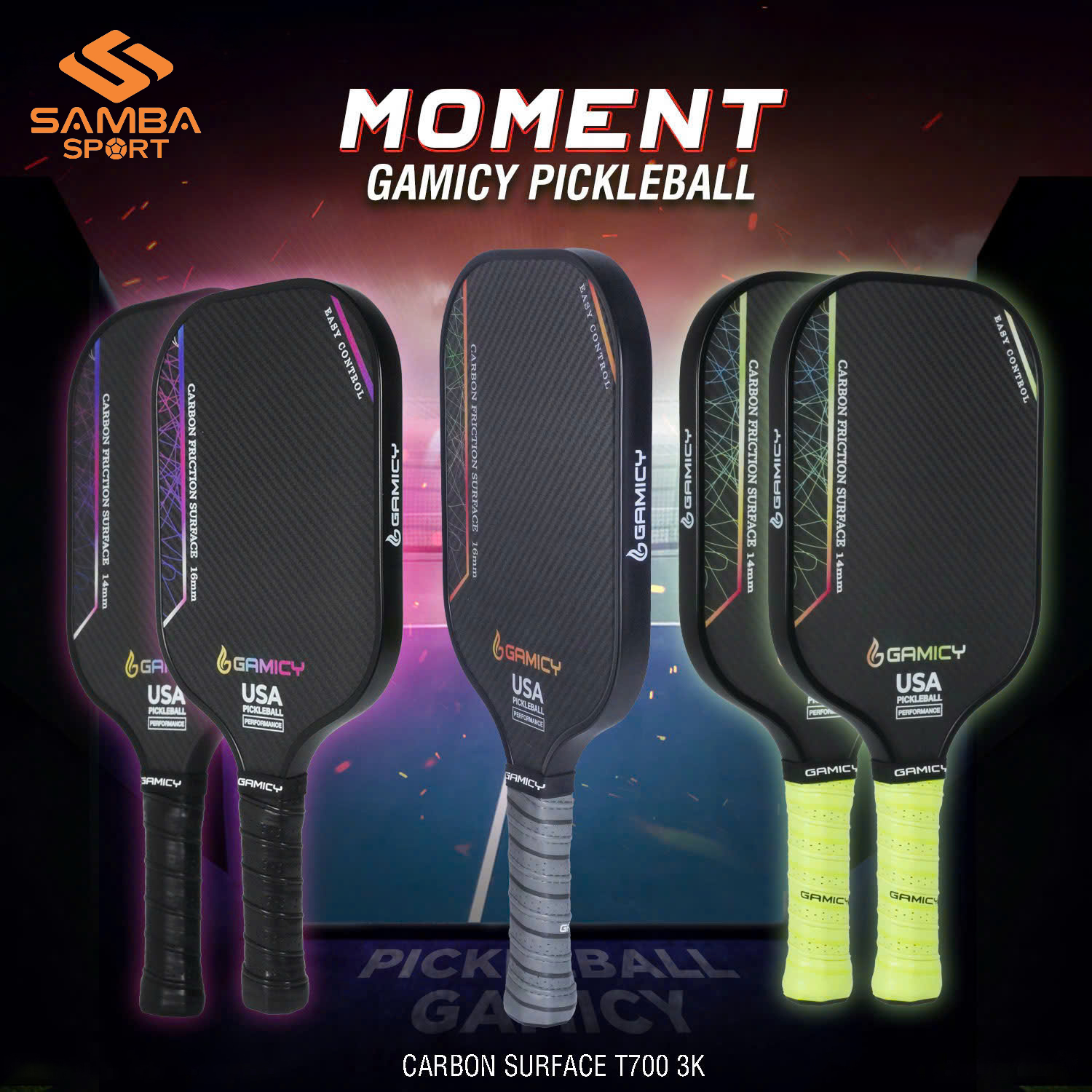 Vợt Pickleball Gamicy Moment T700 14mm