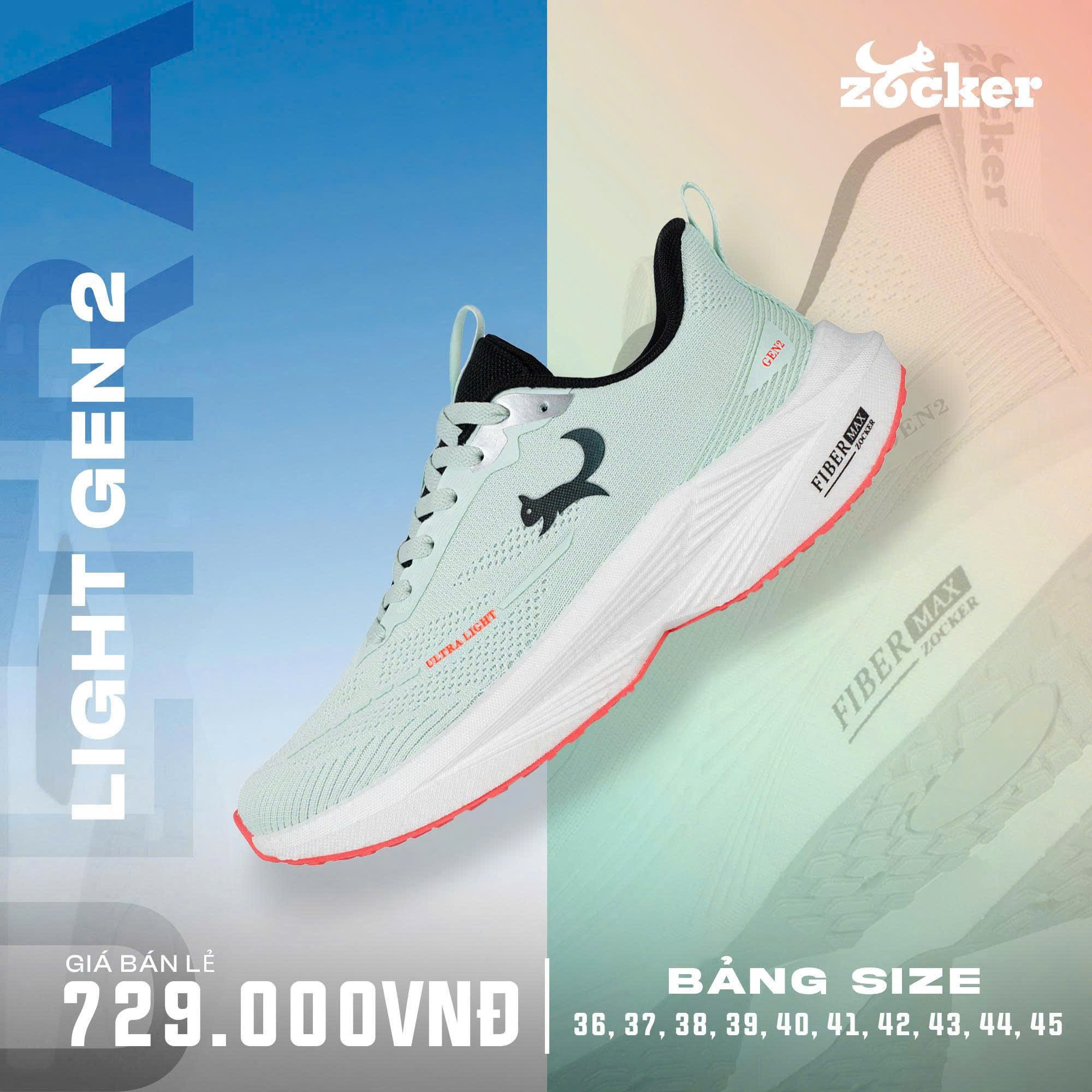Giày thể thao Nam/Nữ Zocker Ultra Light Gen 2
