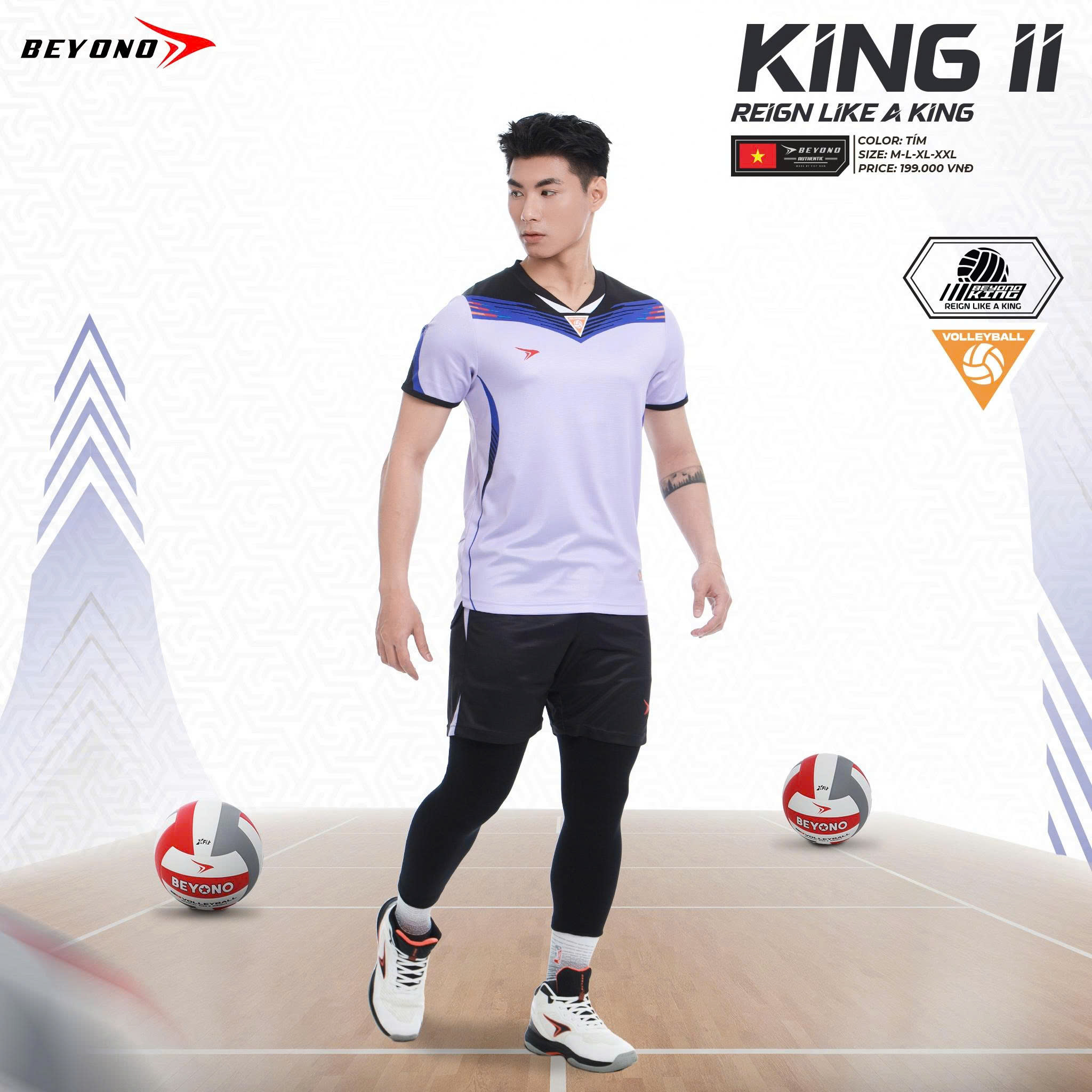 Quần áo bóng chuyền Nam Beyono King II