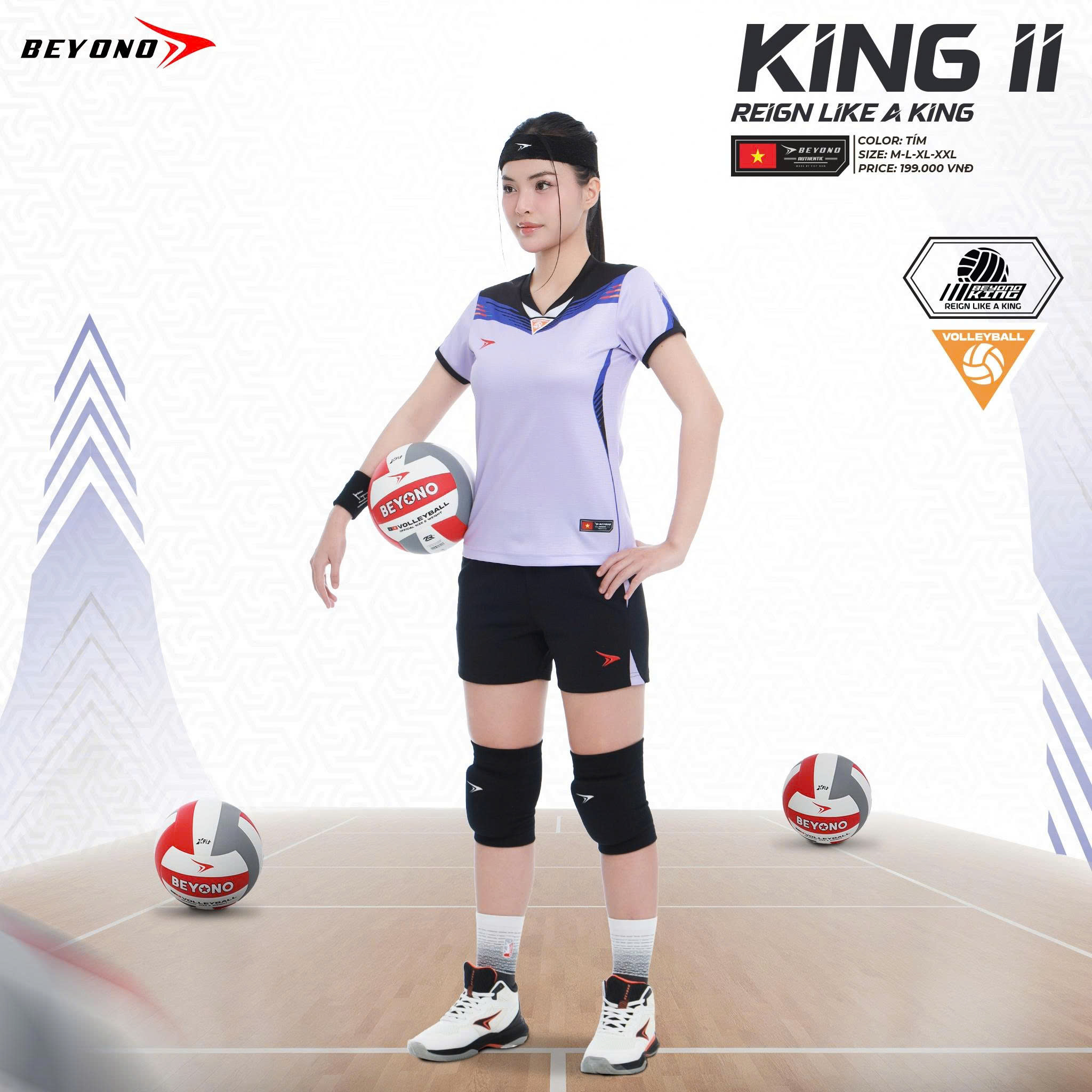 Quần áo bóng chuyền Nữ Beyono King II