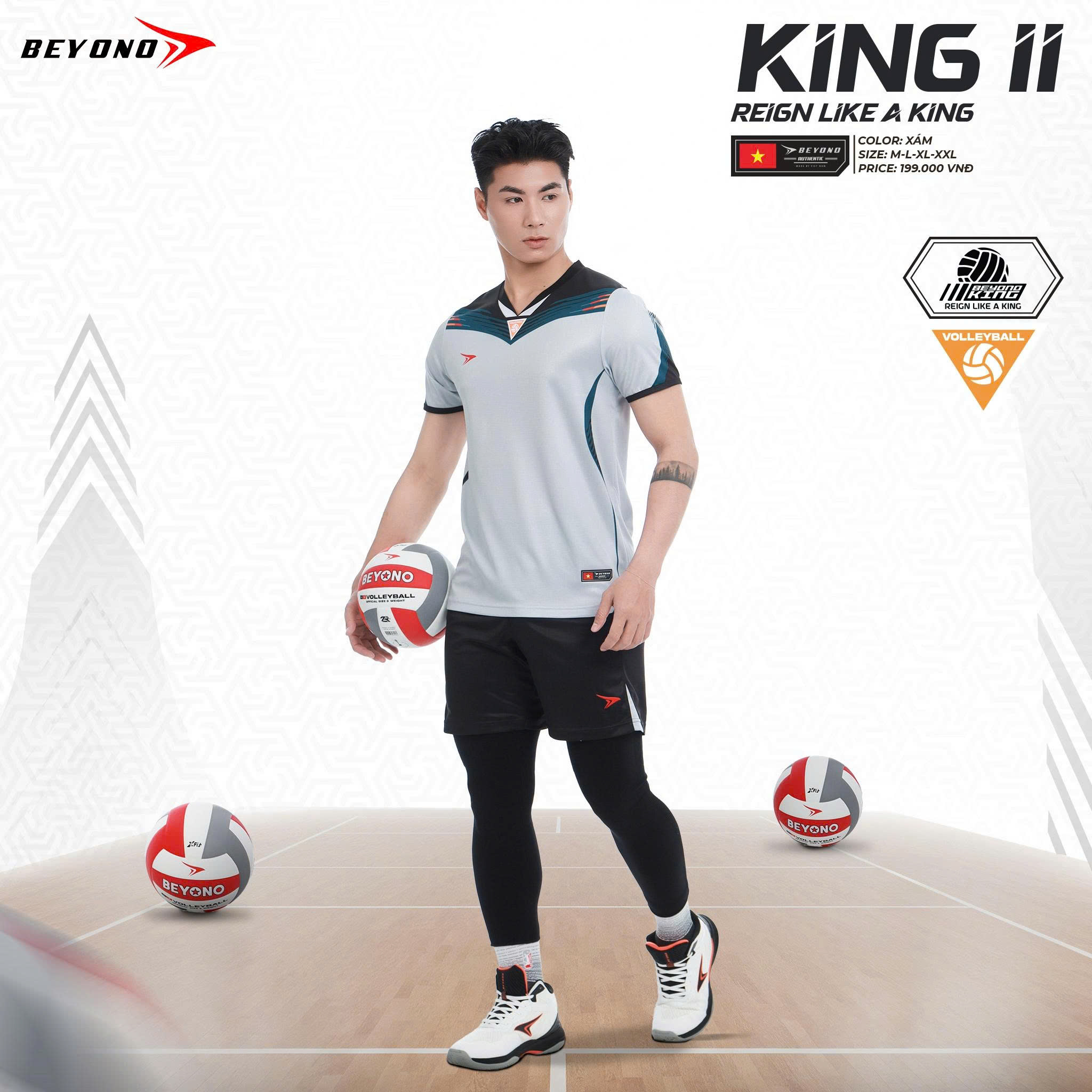 Quần áo bóng chuyền Nam Beyono King II