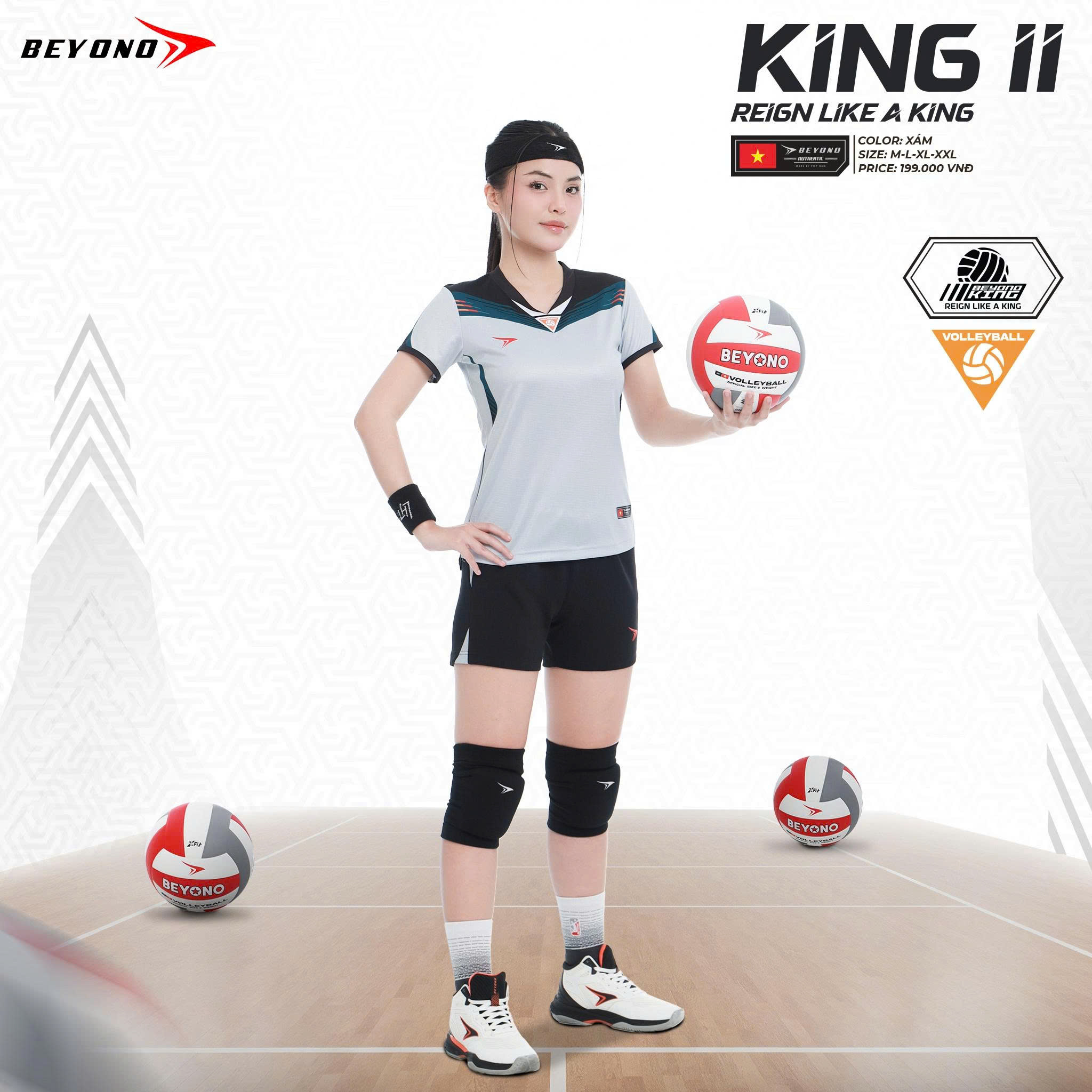 Quần áo bóng chuyền Nữ Beyono King II