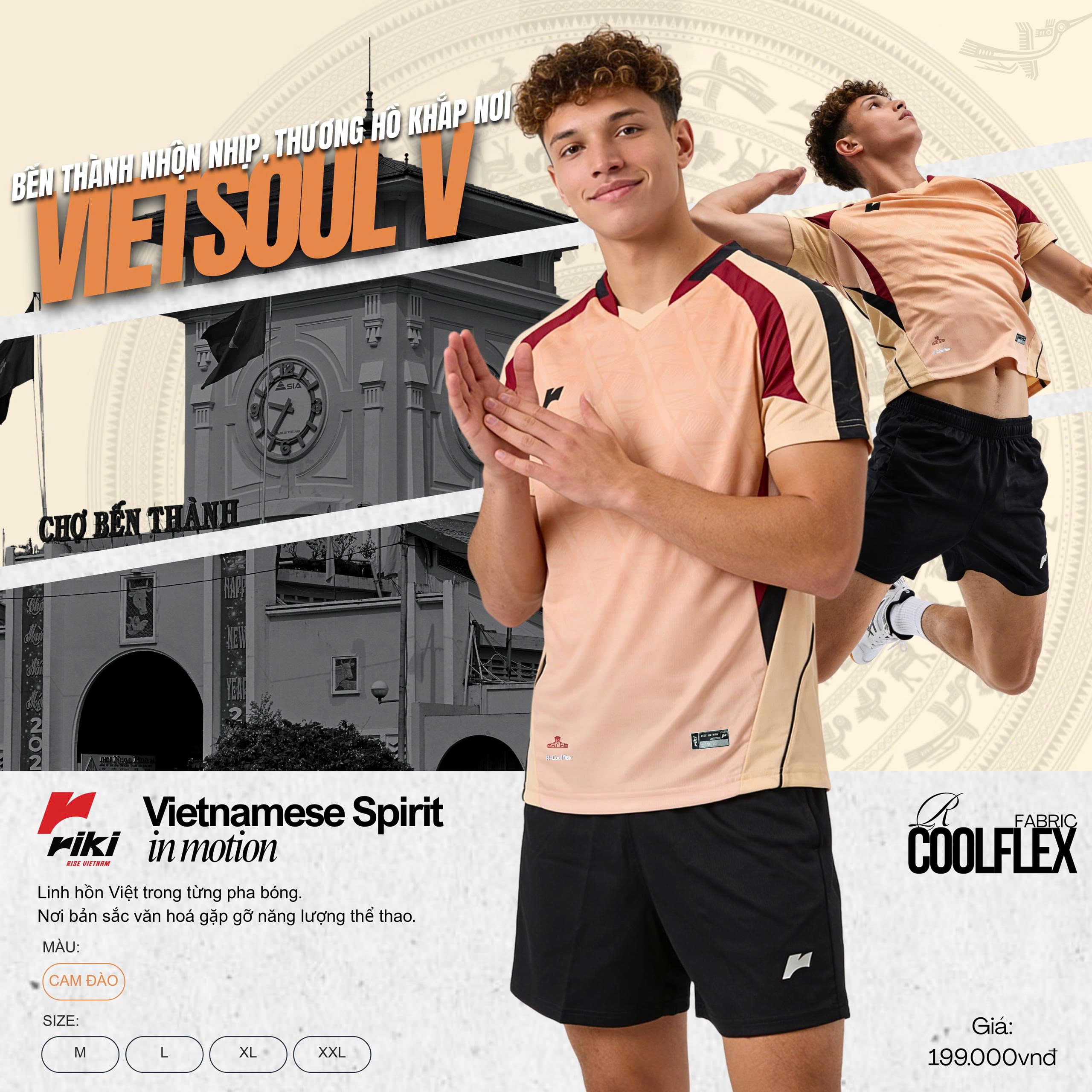 Quần áo bóng chuyền nam Riki Standard Vietsoul V