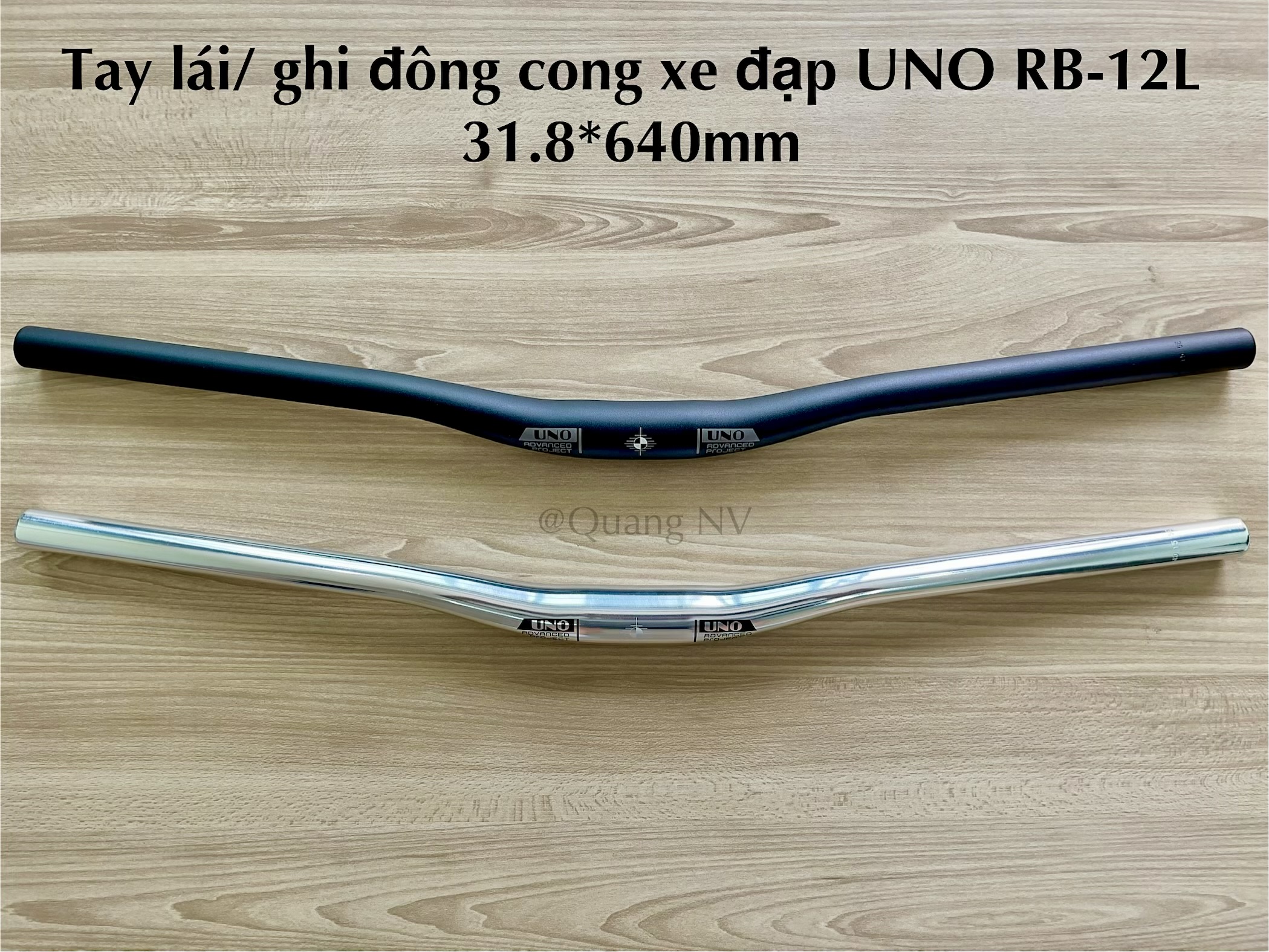 Tay lái/ ghi đông cong xe đạp UNO RB-12L 31.8*640mm